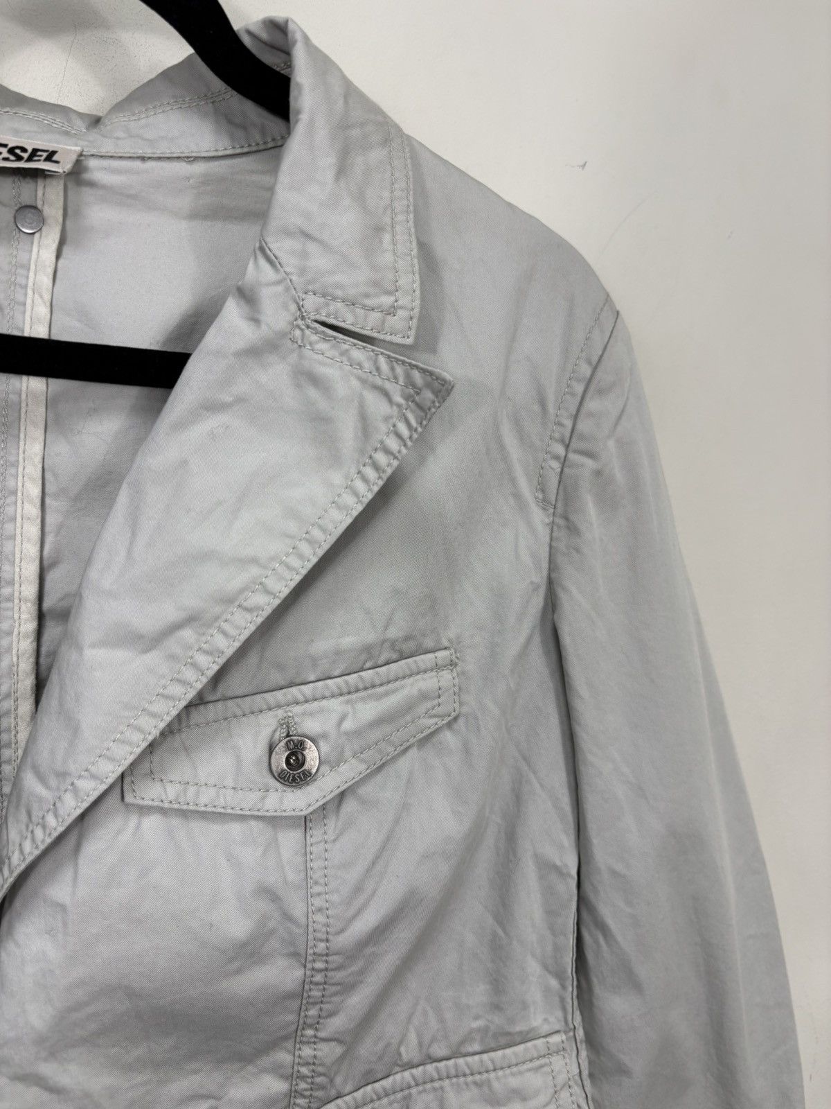 Diesel Diesel G-Velka NWT Women’s Grey Avant Garde Blazer Jacket Size L / US 10 / IT 46 - 5 Thumbnail