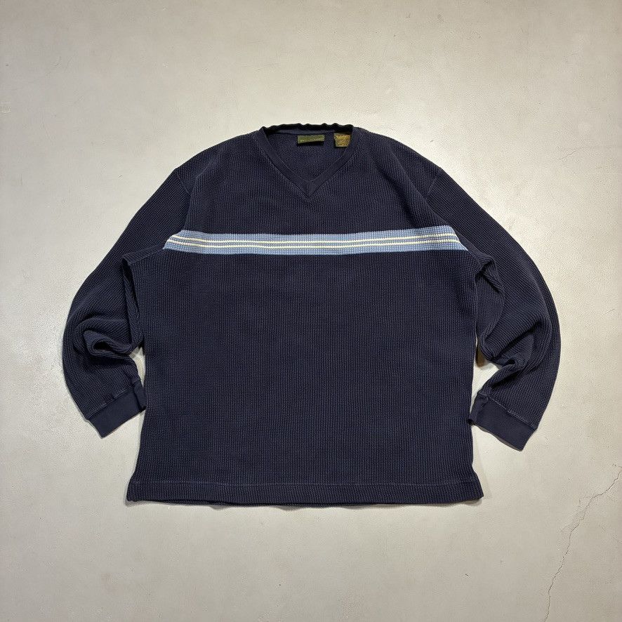 Timberland Timberland Weathergear V-Neck Waffle Knit Thermal Pullover Size US XL / EU 56 / 4 - 2 Thumbnail