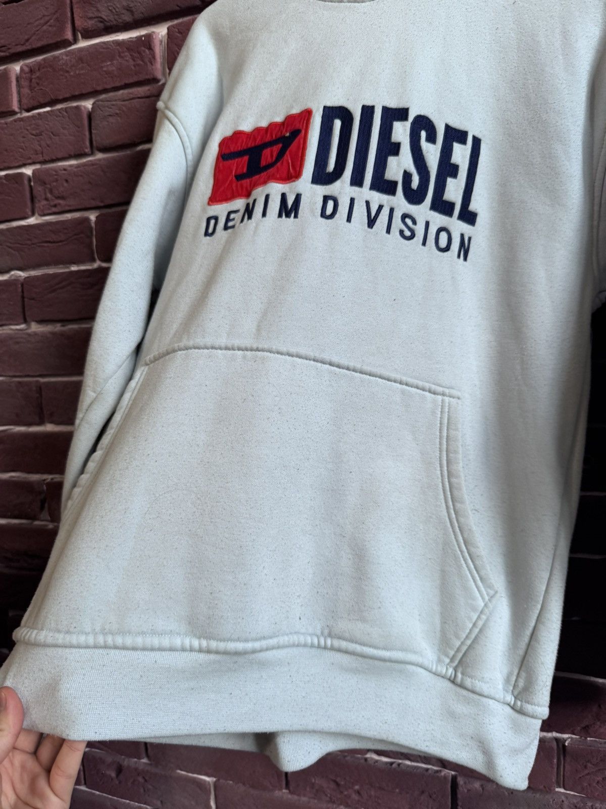 Diesel Rare Diesel vintage big logo Hoodie Baby blue Y2K Large 00s Size US L / EU 52-54 / 3 - 4 Thumbnail