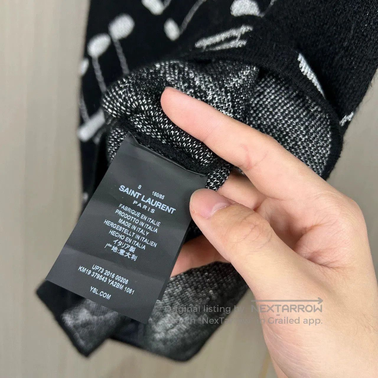 Saint Laurent Paris Saint Laurent Paris Music note cardigan sweater. Size US S / EU 44-46 / 1 - 5 Thumbnail