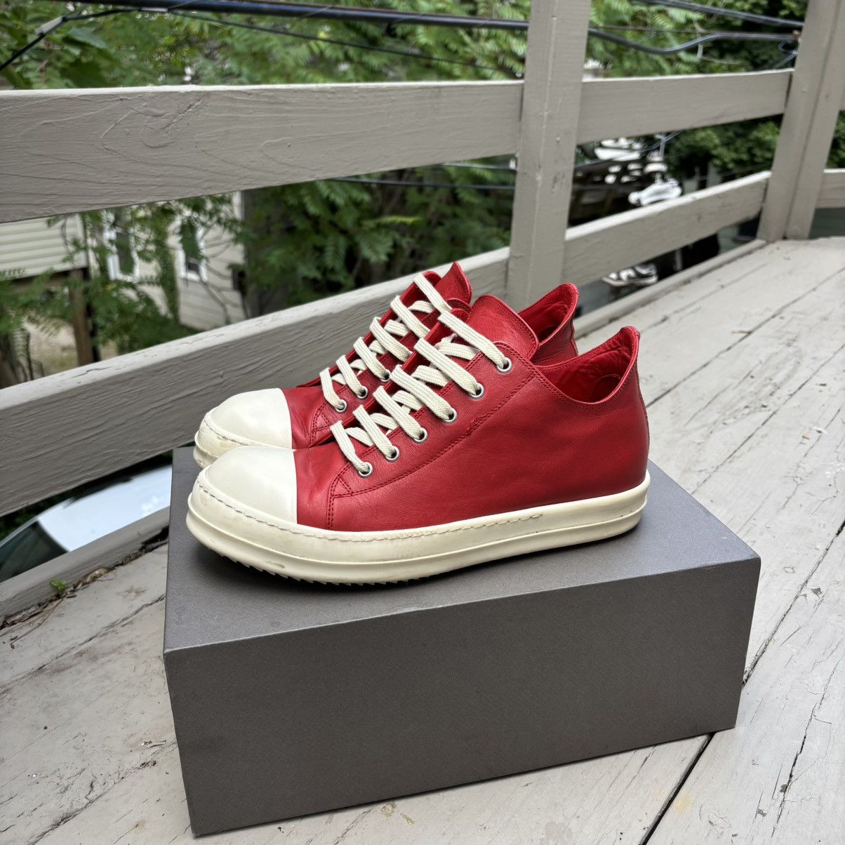靴 Rick owens low ramones ss24 Long Hair Low Ramones in Black/Milk – SVRN