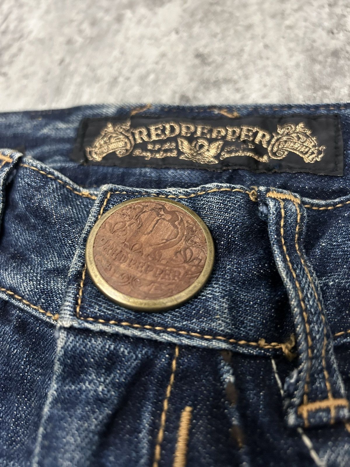 If Six Was Nine × Le Grande Bleu (L.G.B.) × Tornado Mart Red Pepper Gold Label Acid Wash Flare Jeans Size US 28 / EU 44 - 8 Thumbnail