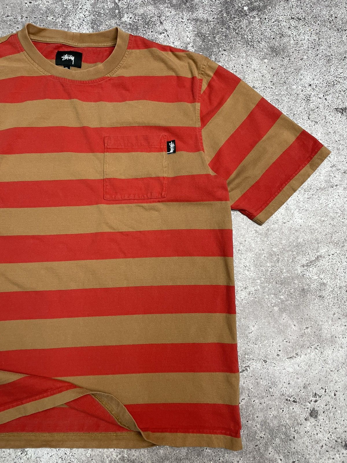 Stussy Vintage Stussy T-Shirt Striped Tee Embroidered Logo Size US L / EU 52-54 / 3 - 3 Thumbnail