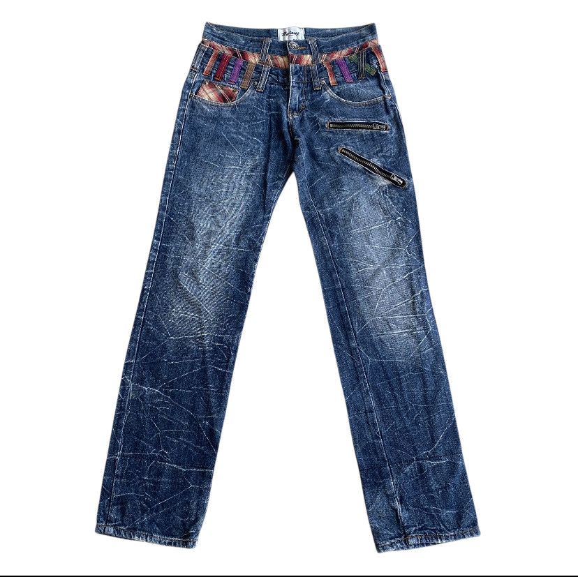 20471120 Nylaus Double Waist flare gothic grunge Jeans 14Addition lgb Size US 30 / EU 46 - 1 Thumbnail
