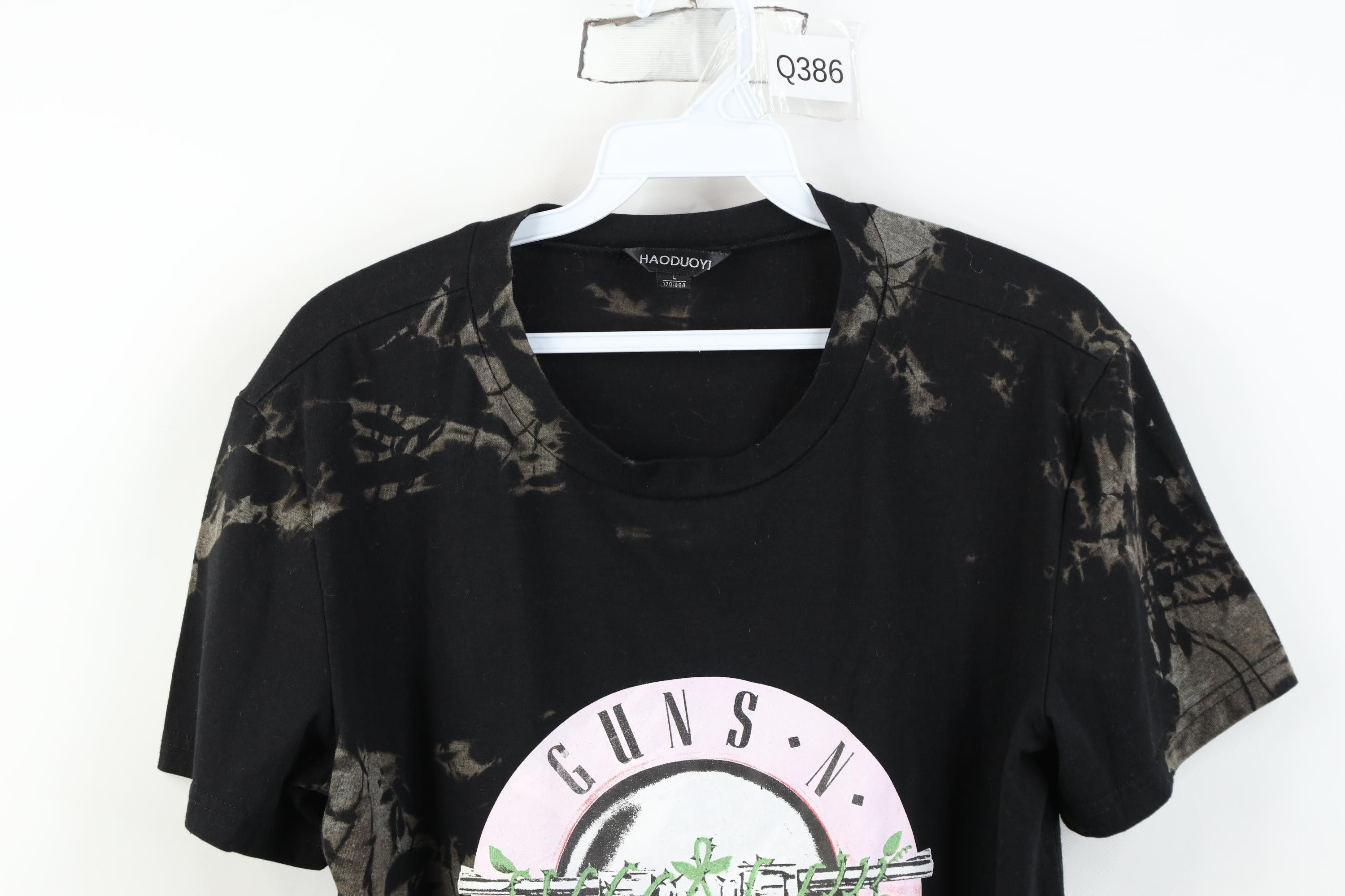 Vintage Retro Y2K Wash Guns N Roses Band Short Sleeve T-Shirt Black Size L / US 10 / IT 46 - 2 Thumbnail