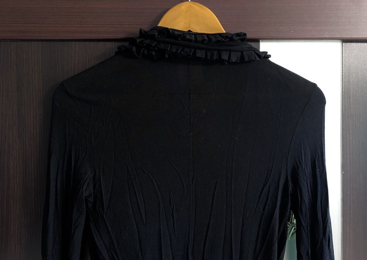 Givenchy Women's Givenchy Deep Neckline Ruffle Trim Longsleeve Blouse Size M / US 6-8 / IT 42-44 - 5 Thumbnail