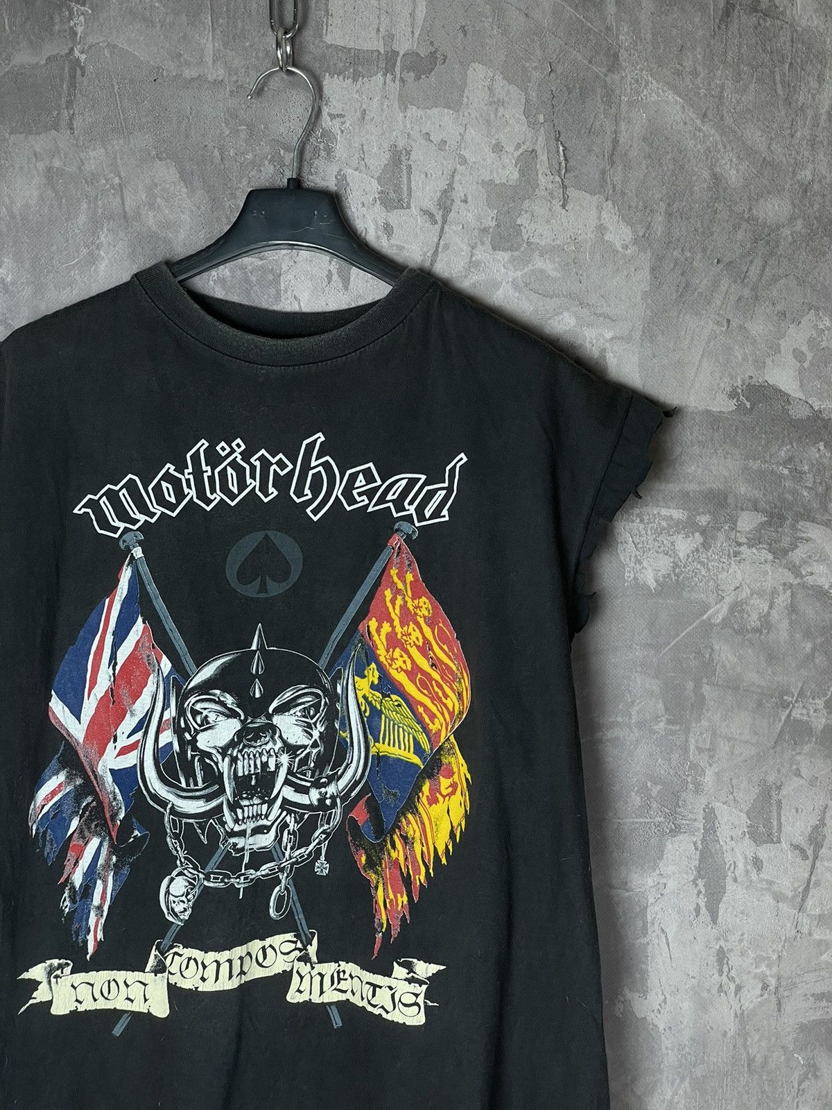 Band Tees × Vintage Motorhead Crazy 1991 Cutoff Lemmy Tour Single stich Tee Size US M / EU 48-50 / 2 - 5 Thumbnail