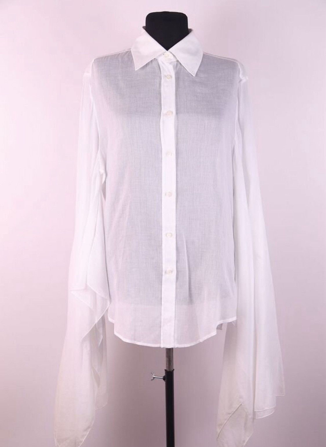 Gucci Gucci Tom Ford 2003 Wide Long Sleeves White Shirt Blouses Size M / US 6-8 / IT 42-44 - 1 Thumbnail
