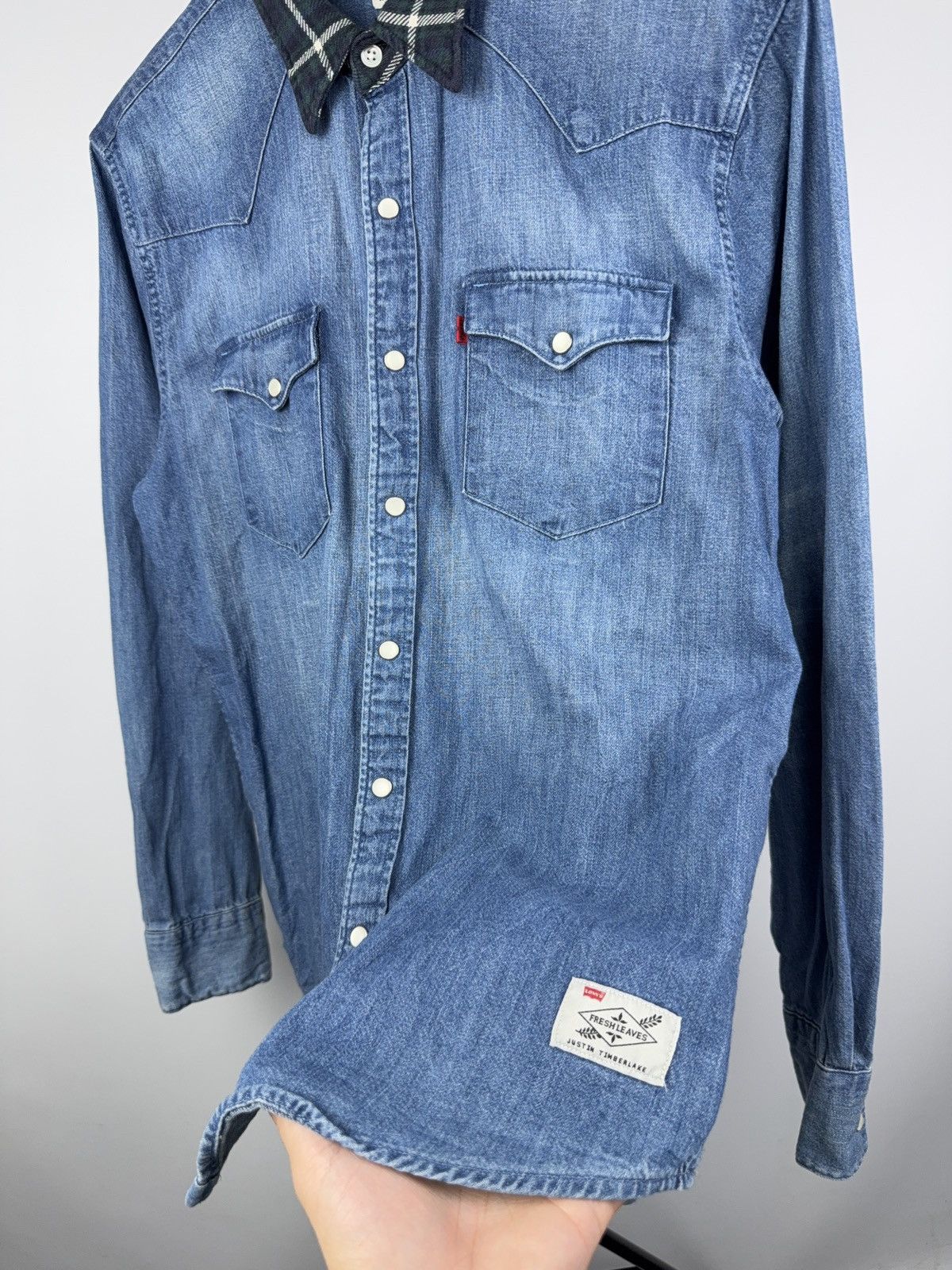 Levi's 00s Retro Levi’s x Justin Timberlake Denim Western Shirt M Size US M / EU 48-50 / 2 - 3 Thumbnail