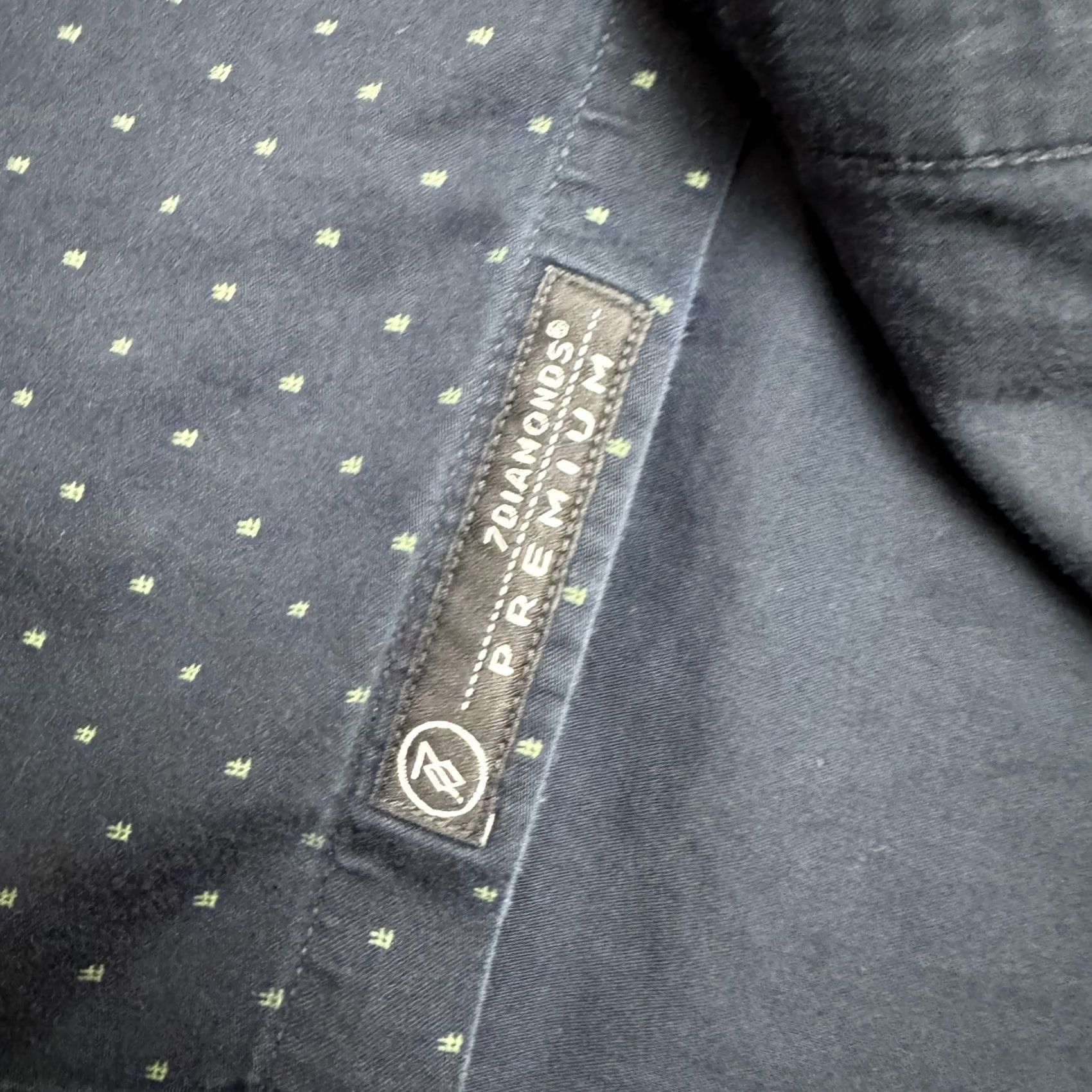 Vintage 7 Diamonds Fortune Soul Button-Down Shirt Men XL Blue Cotton Long Sleeve Size US XL / EU 56 / 4 - 7 Thumbnail