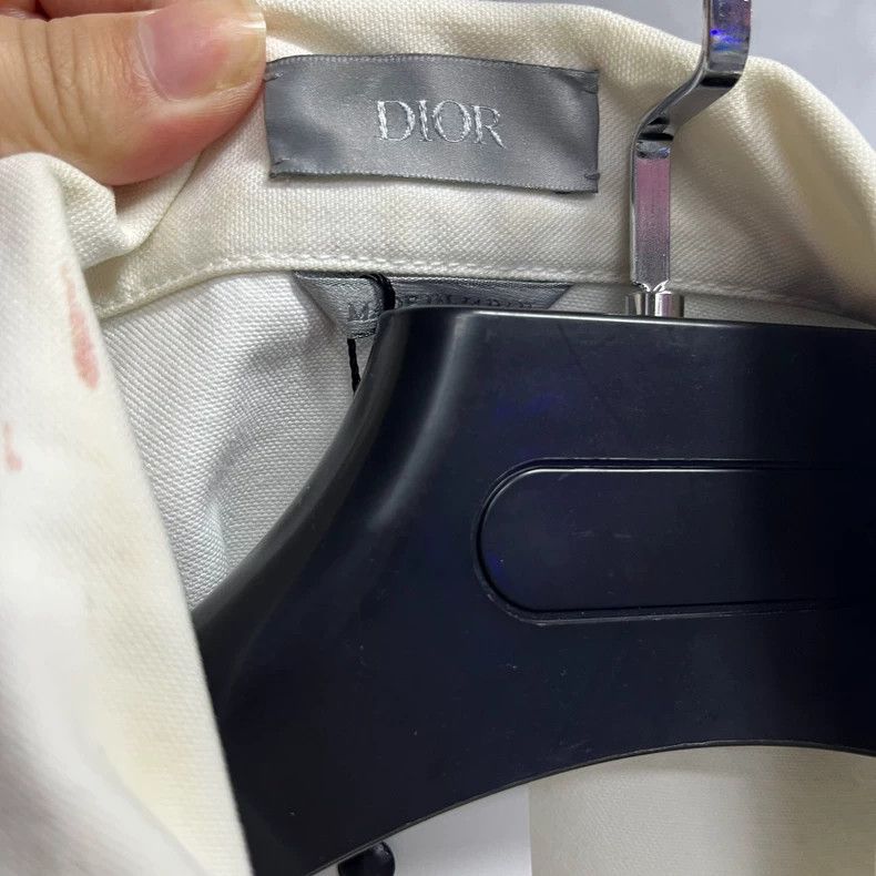 Dior White cotton denim printed long-sleeved shirt 2501-Nextarr Size US M / EU 48-50 / 2 - 4 Thumbnail