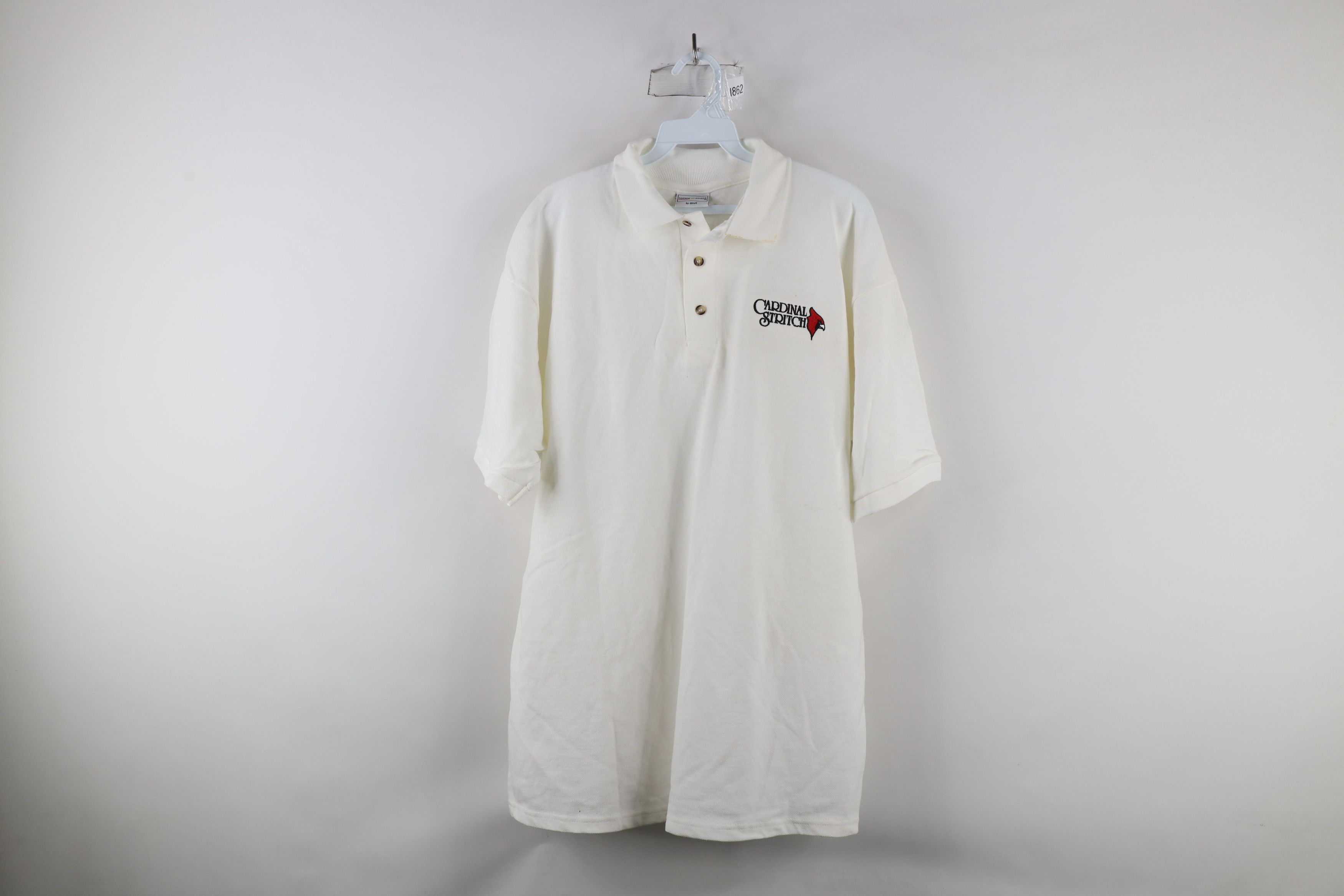 Vintage Vintage 90s Spell Out Cardinal Bird Collared Polo Shirt Size US L / EU 52-54 / 3 - 1 Thumbnail