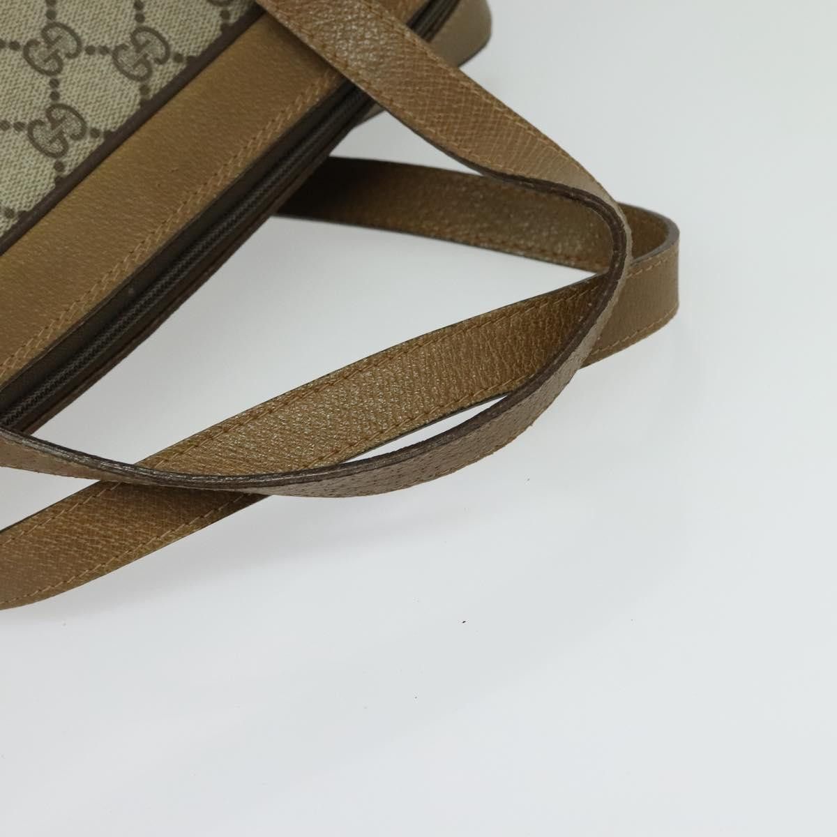 Gucci GUCCI GG Supreme Web Sherry Line Bag Pvc Beige Gold 40 02 Size ONE SIZE - 7 Thumbnail
