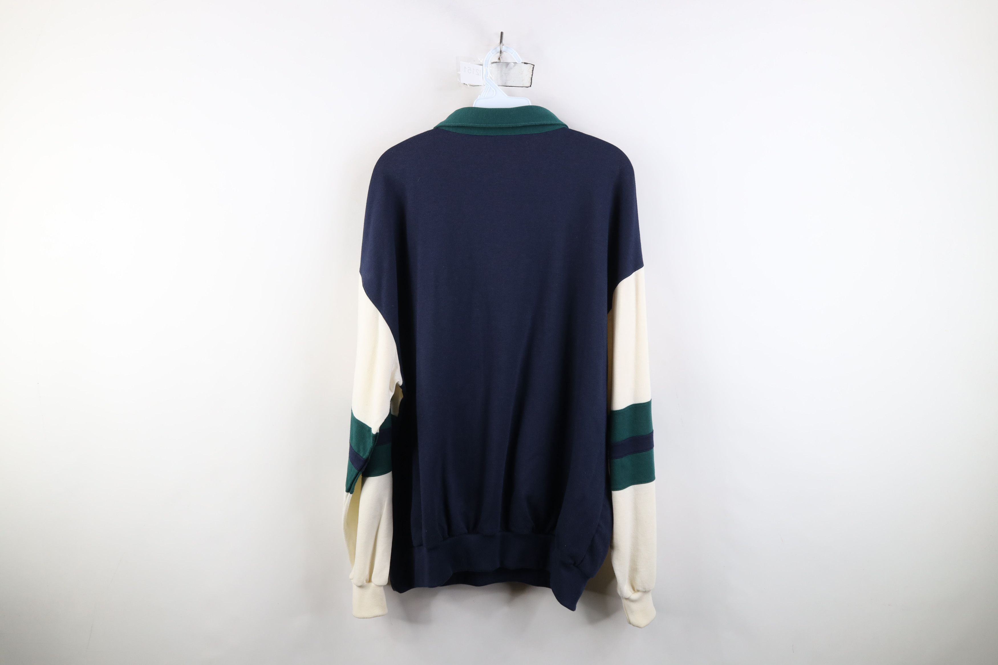 Vintage Vintage 90s Streetwear Block Long Sleeve Rugby Polo Shirt Size US XL / EU 56 / 4 - 10 Thumbnail