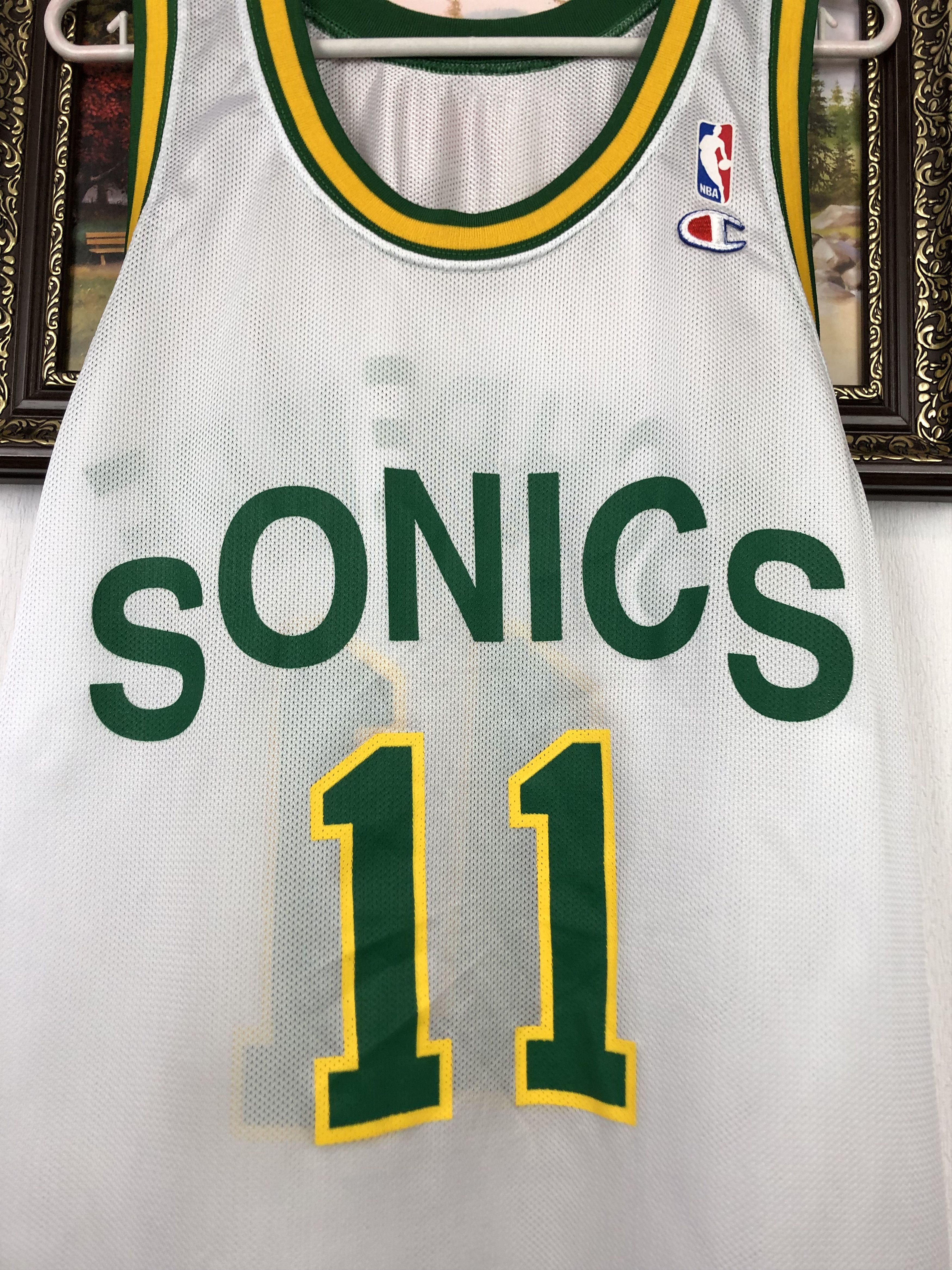 Champion Vintage Champion Seattle Supersonics Schrempf Tee Jersey Size US XL / EU 56 / 4 - 3 Thumbnail