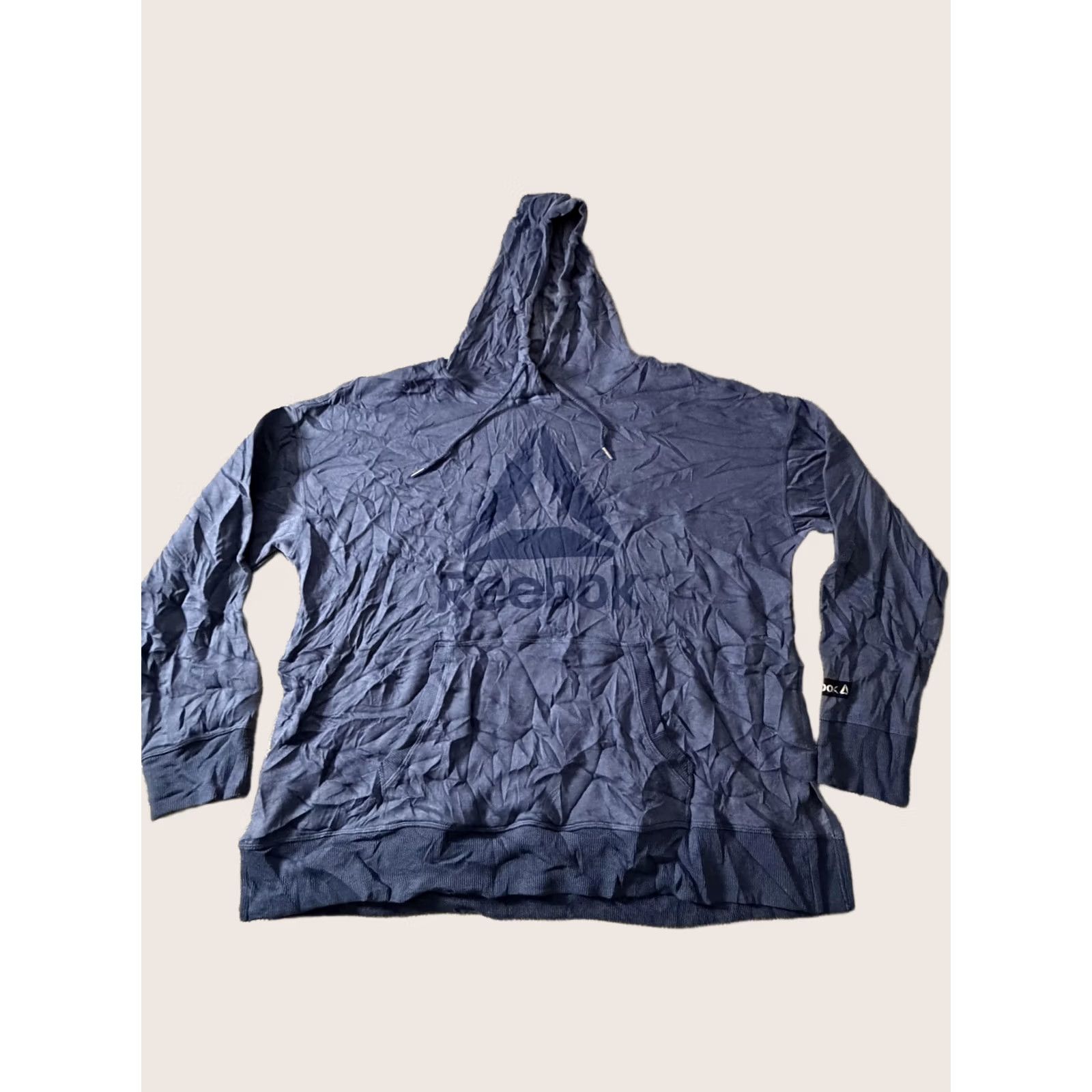 Reebok Reebok Hoodie Mens 2XL Blue Fleece Pullover Logo Kangaroo Sweatshirt Athletic Size US XXL / EU 58 / 5 - 1 Thumbnail