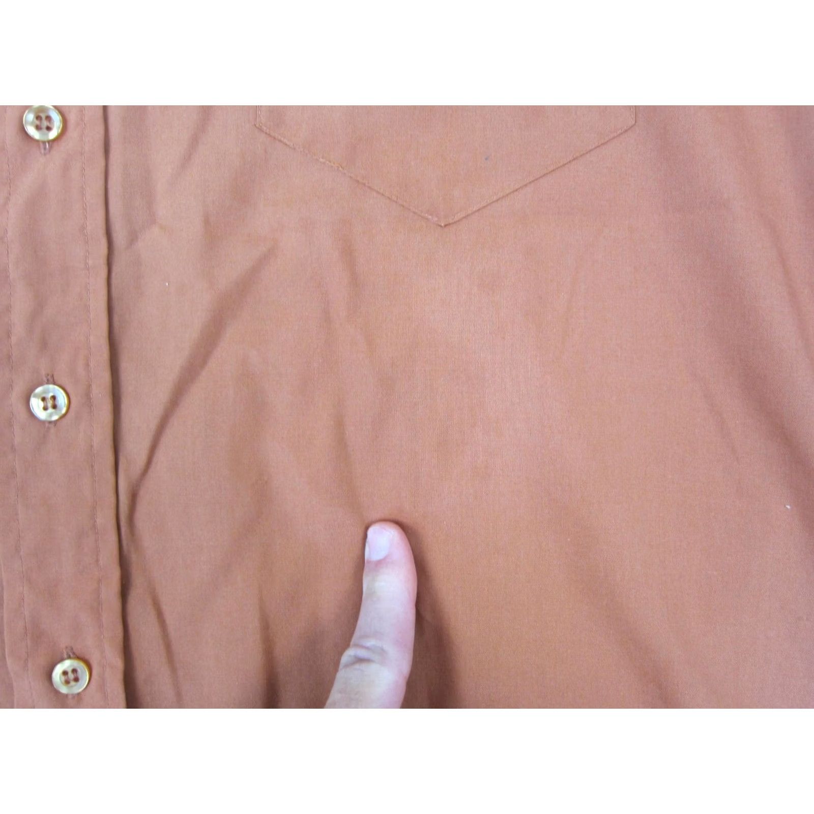 Vintage Vintage Ka-Star Shirt Mens L Orange Disco Leisure Short Sleeve Button-Up Collared 70s 80s Size US L / EU 52-54 / 3 - 5 Thumbnail