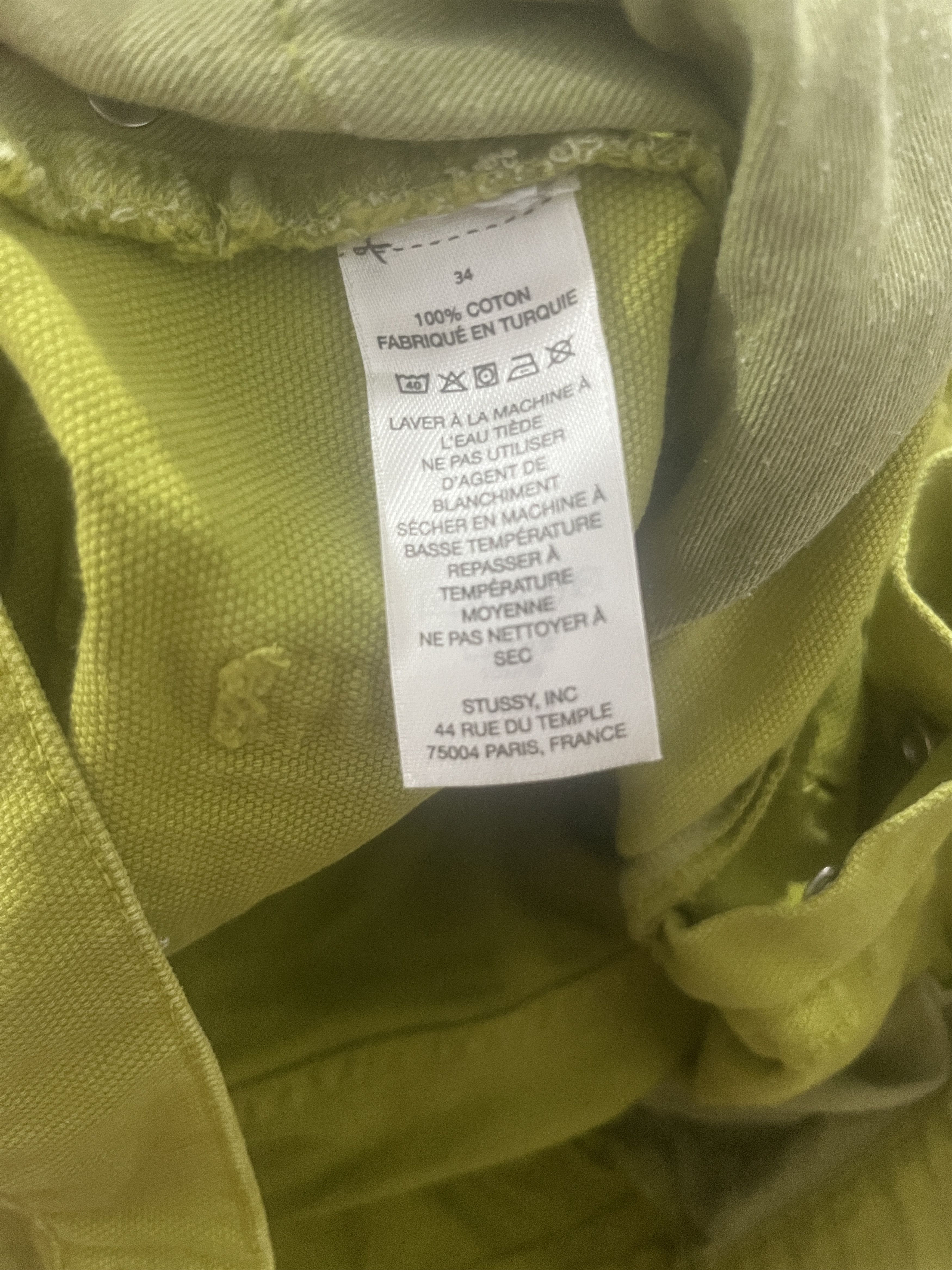 Stussy Stüssy Big Ol Jean Washed Canvas Cactus Size US 34 / EU 50 - 11 Thumbnail