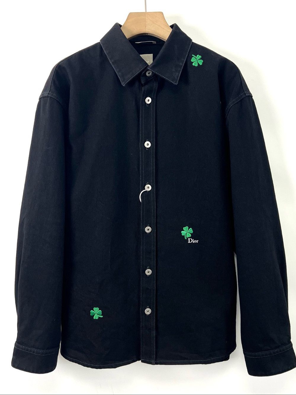 Dior Dior Clover Embroidered Button Up Shirt Size 40 Size US XXS / EU 40 - 1 Thumbnail