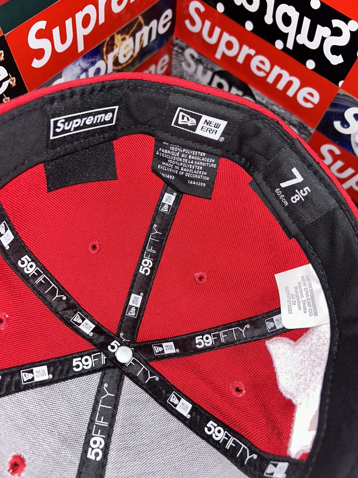 Supreme SUPREME MONEY BOX LOGO NEW ERA HAT FW22 7 5/8 | Grailed