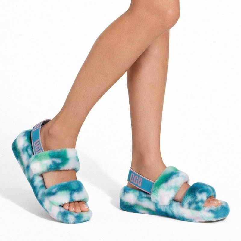Ugg UGG Australia Oh Yeah Marble Sldie Sandals Turquoise Size 10 Size US 10 / IT 40 - 2 Thumbnail