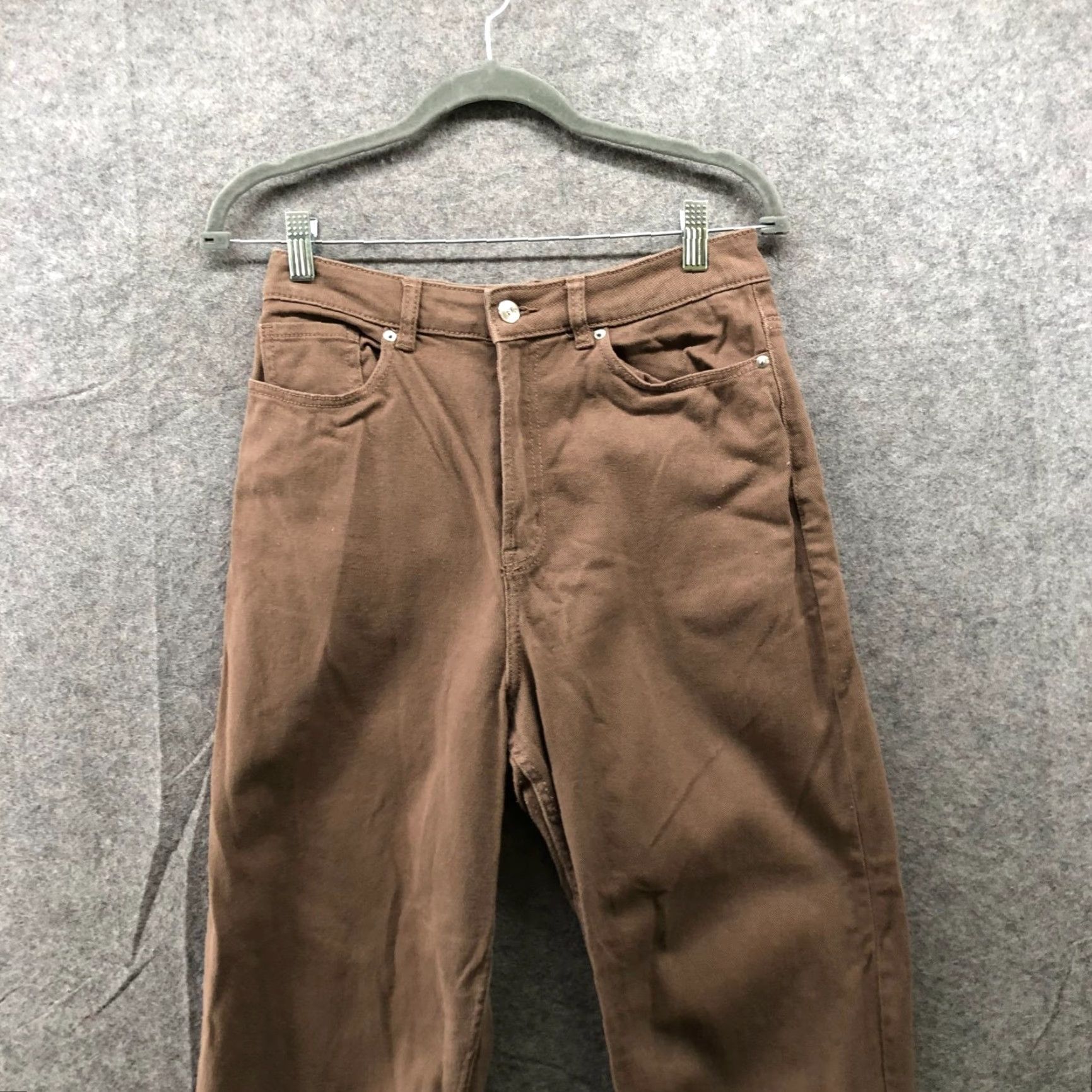 H&M H&M Jeans Womens 6 Mom High Waisted Brown Stretch Tapered Relaxed Size 28" / US 6 / IT 42 - 3 Thumbnail