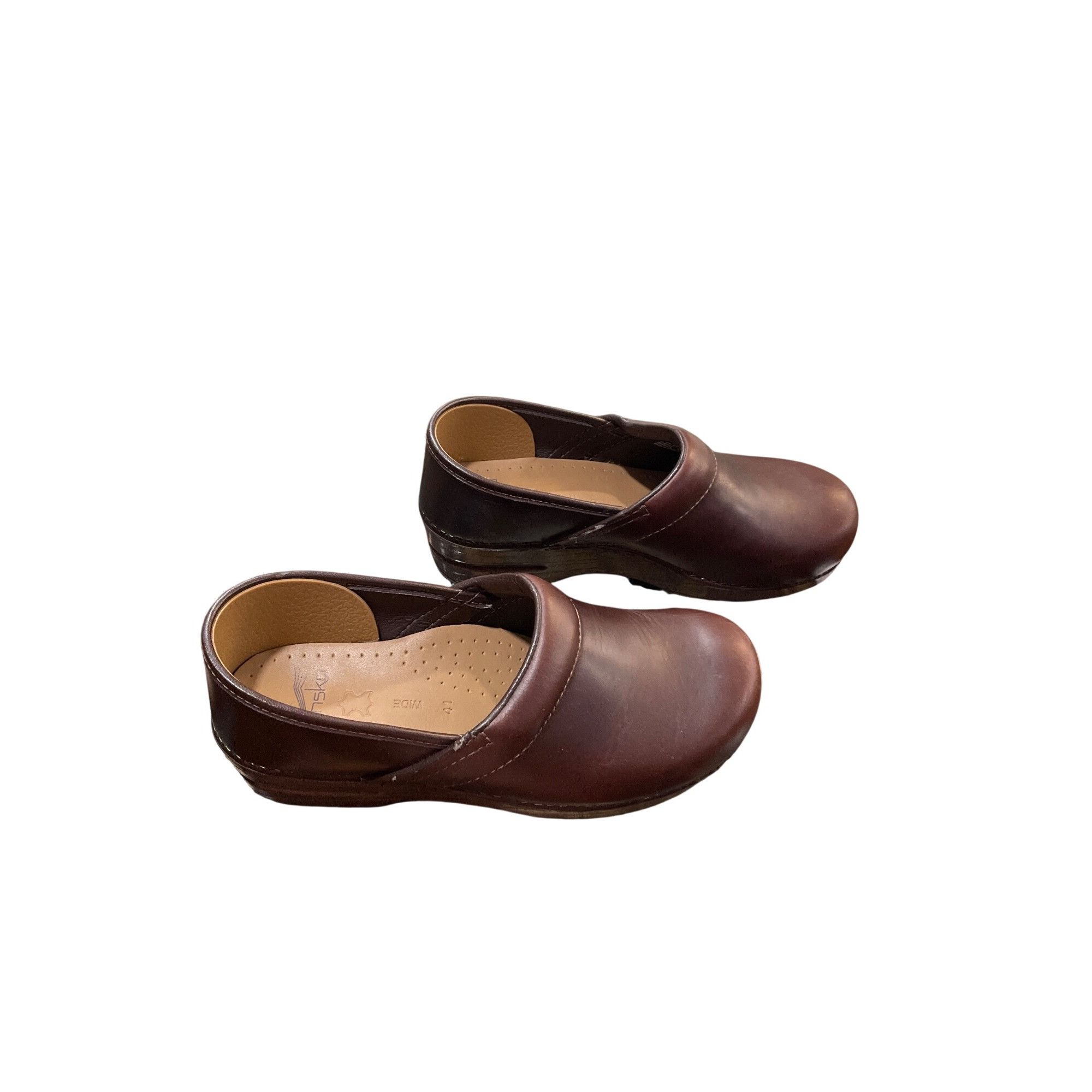 Dansko Dansko wms brown leather nursing day wear mules clogs sz 10- Size US 10 / IT 40 - 3 Thumbnail