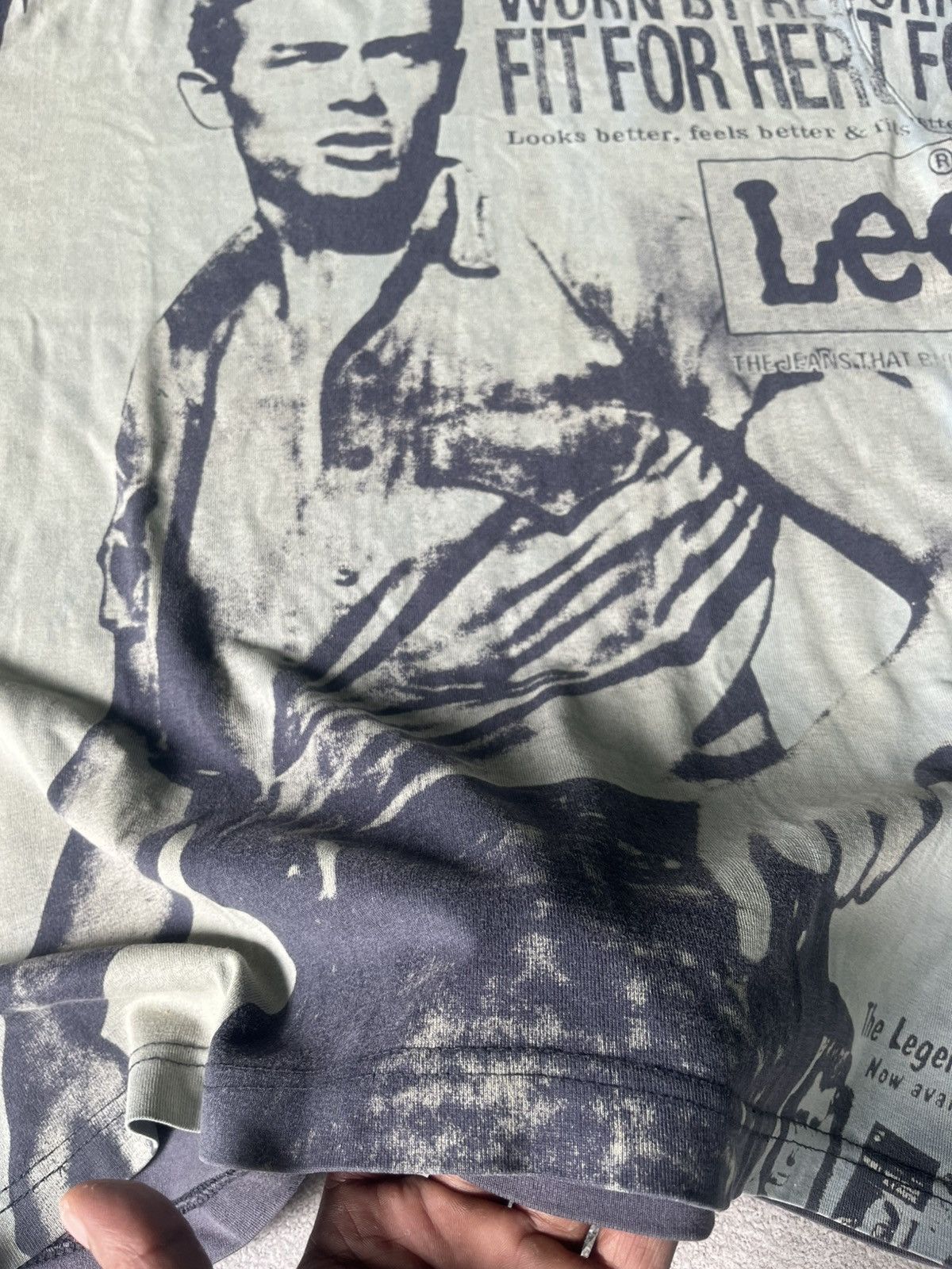 Vintage VINTAGE 90s JAMES DEAN x LEE JEANS ALL-OVER PRINT (AOP) Size US L / EU 52-54 / 3 - 10 Thumbnail
