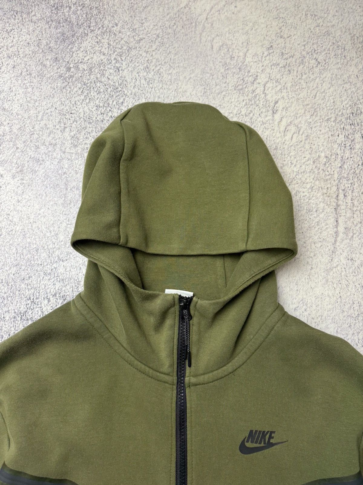 Nike Mens Nike Tach Fleece Green Zip Up Hoodie Drill Size US M / EU 48-50 / 2 - 11 Thumbnail