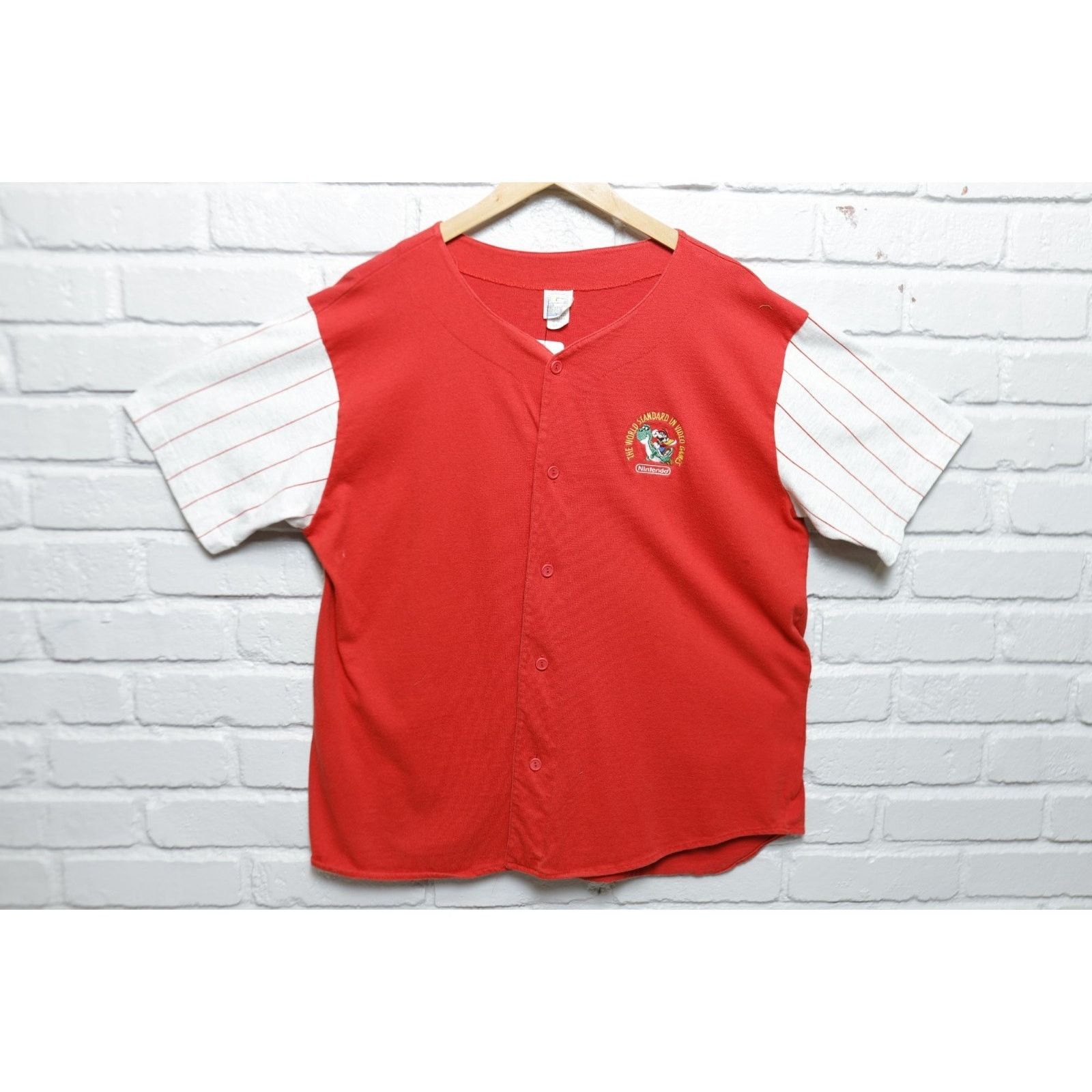 Vintage Nintendo Merchandising Vintage Super Mario Jersey Large 90s Size US L / EU 52-54 / 3 - 3 Thumbnail