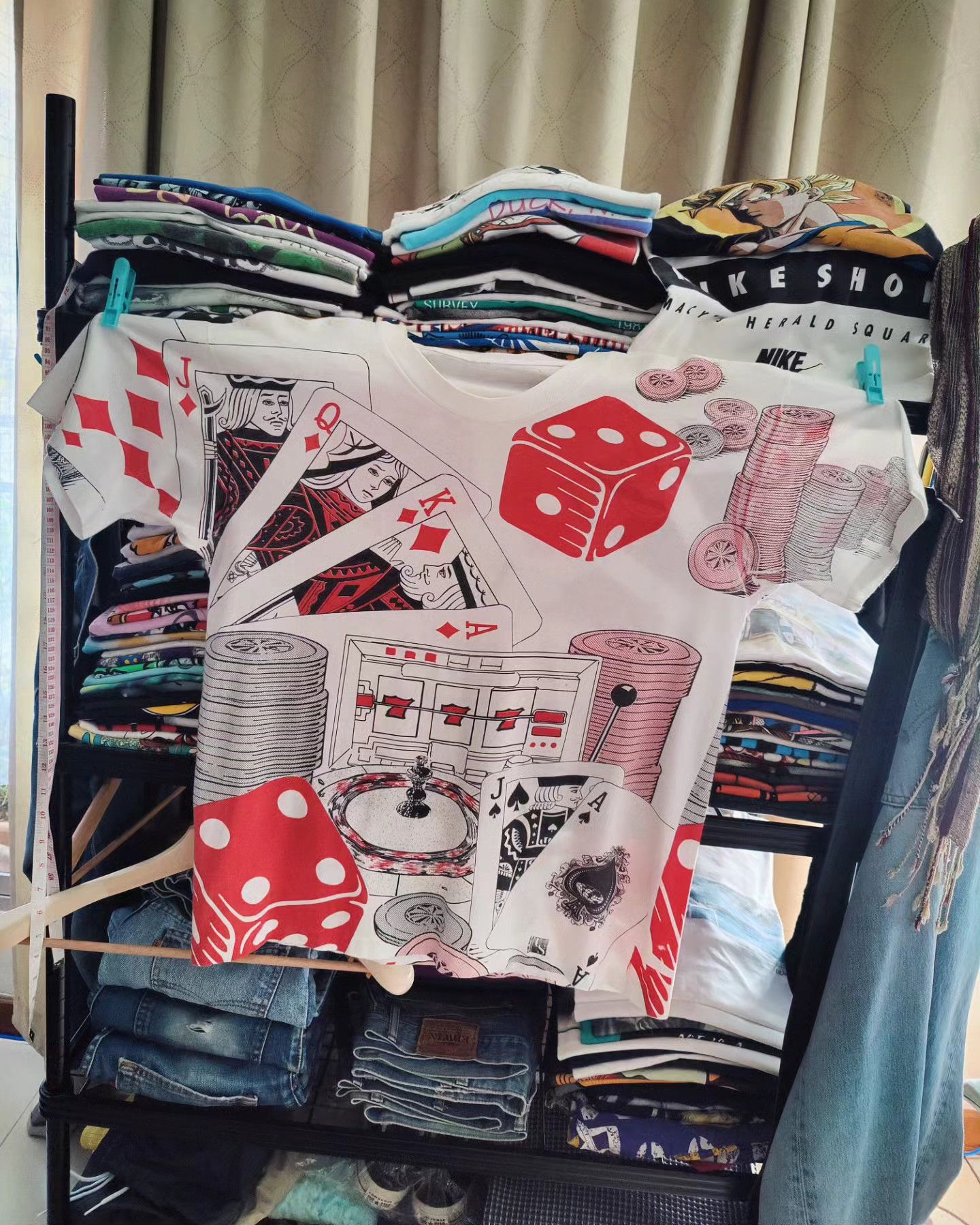 Vintage vintage 90s AOP ♠️♥️♦️♣️ Size US L / EU 52-54 / 3 - 2 Thumbnail