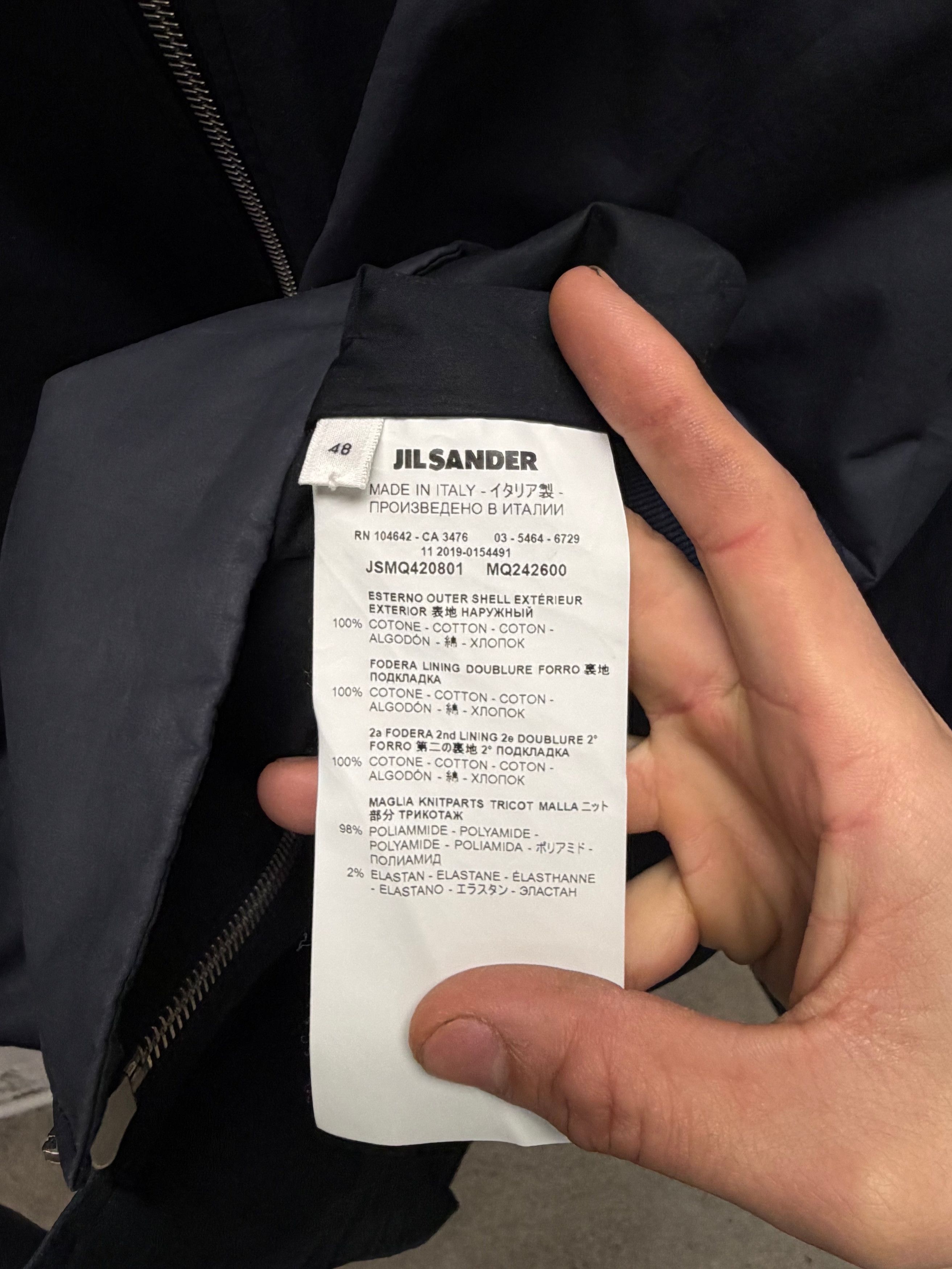 Jil Sander Jil Sander Military Inspired Navy Blue ‘Shell’ Light Bomber Jacket Size US M / EU 48-50 / 2 - 5 Thumbnail