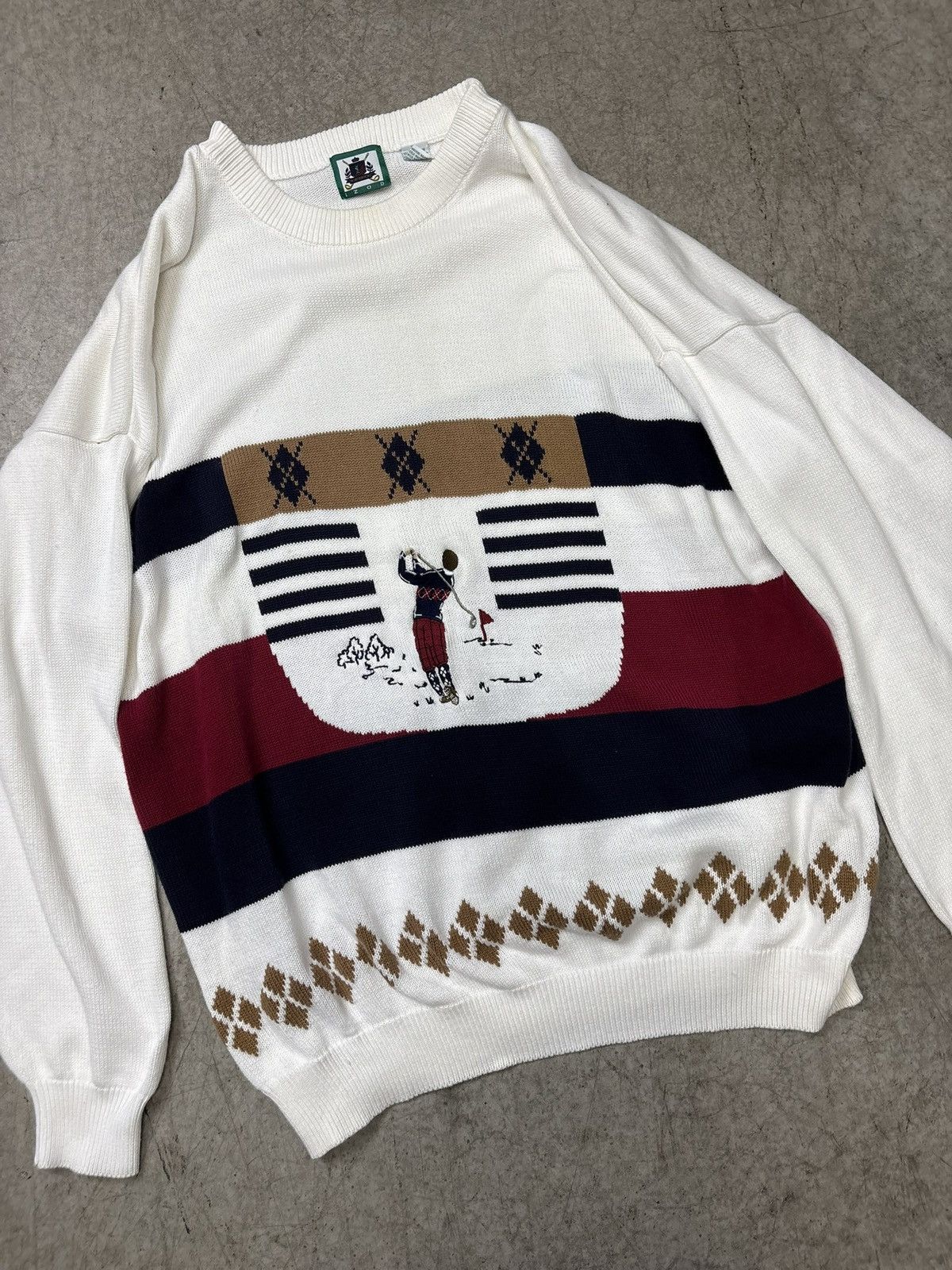 Izod 1980s vintage golf sweater Size US XL / EU 56 / 4 - 2 Thumbnail