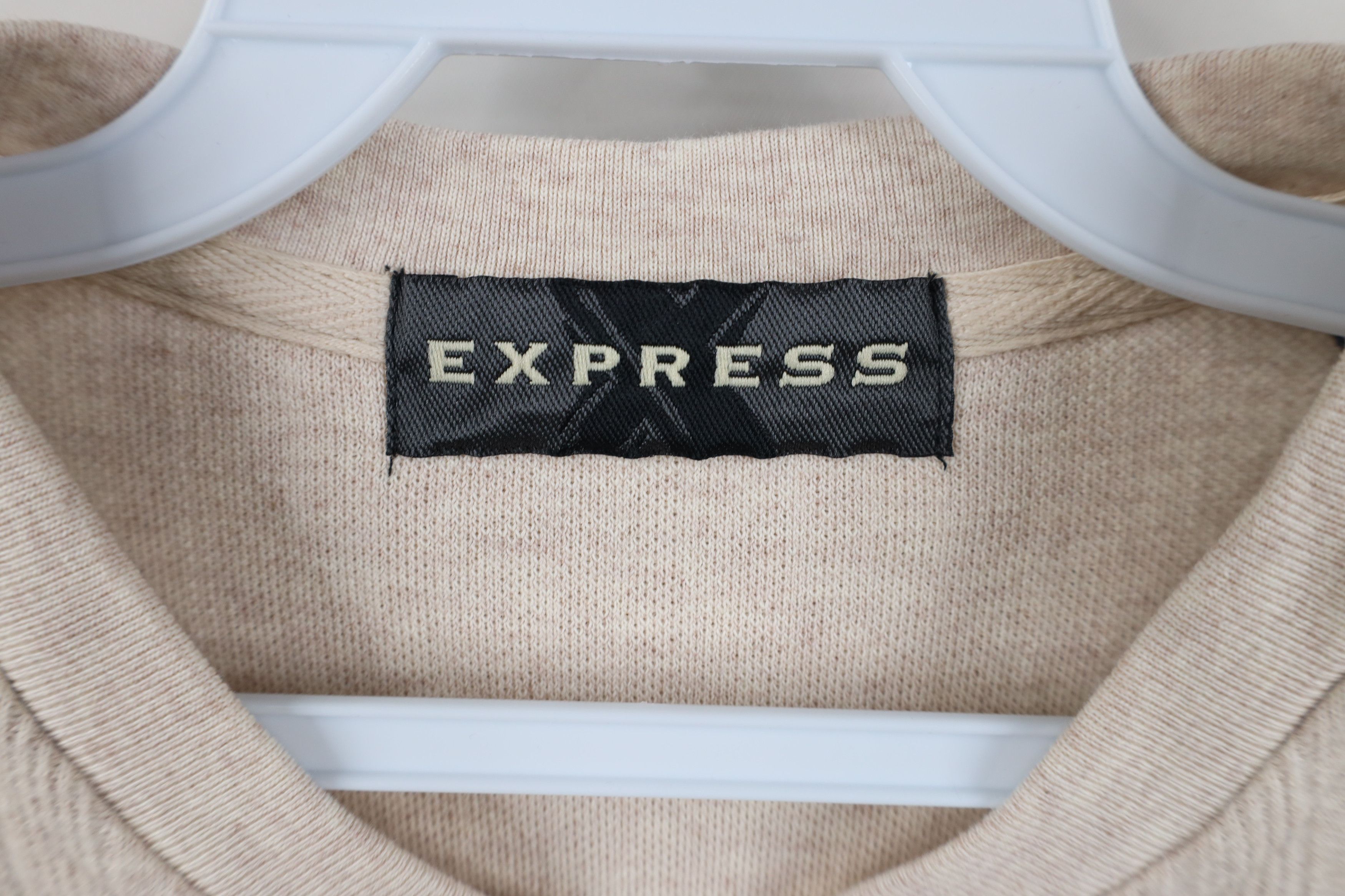 Express Vintage 90s Express Heavyweight Knit Long Sleeve T-Shirt Size L / US 10 / IT 46 - 4 Thumbnail
