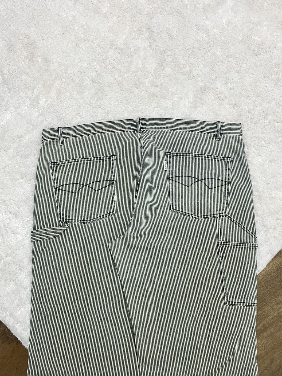 Other Vintage B.C Factory Hickory Stripe Carpenter Pants Baggy Size US 44 / EU 60 - 7 Thumbnail