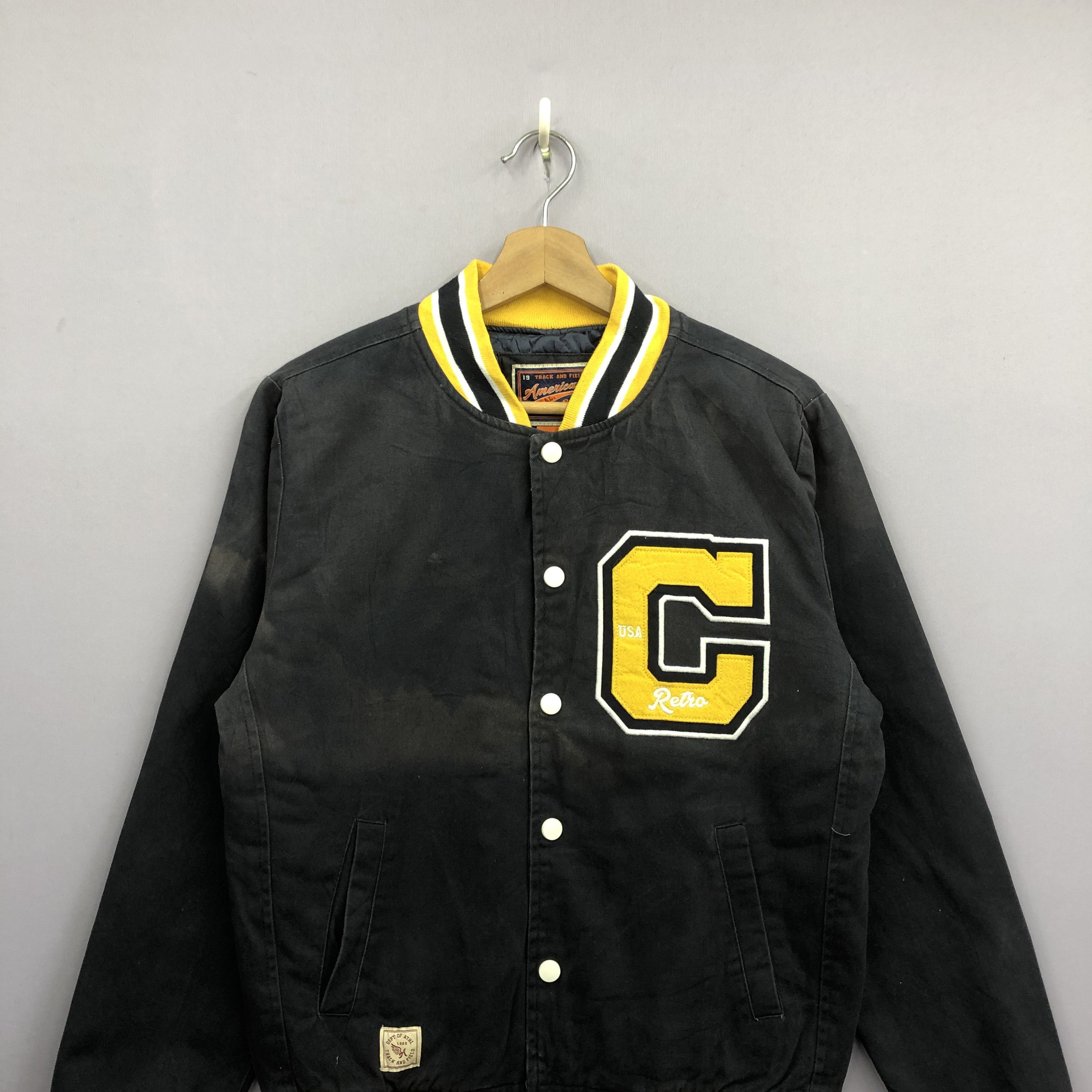 Japanese Brand Vintage C Letterman Sweater Retro Button Varsity Sweatshirt Size US S / EU 44-46 / 1 - 2 Thumbnail