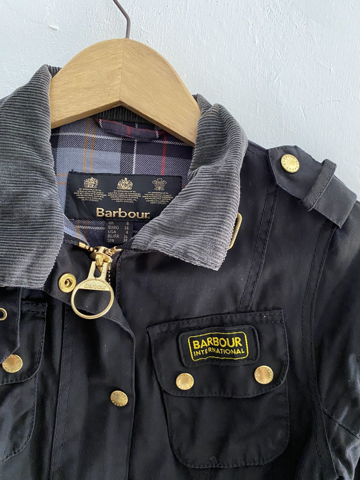 Barbour International original waxed jacket in black Size US S / EU 44-46 / 1 - 6 Thumbnail