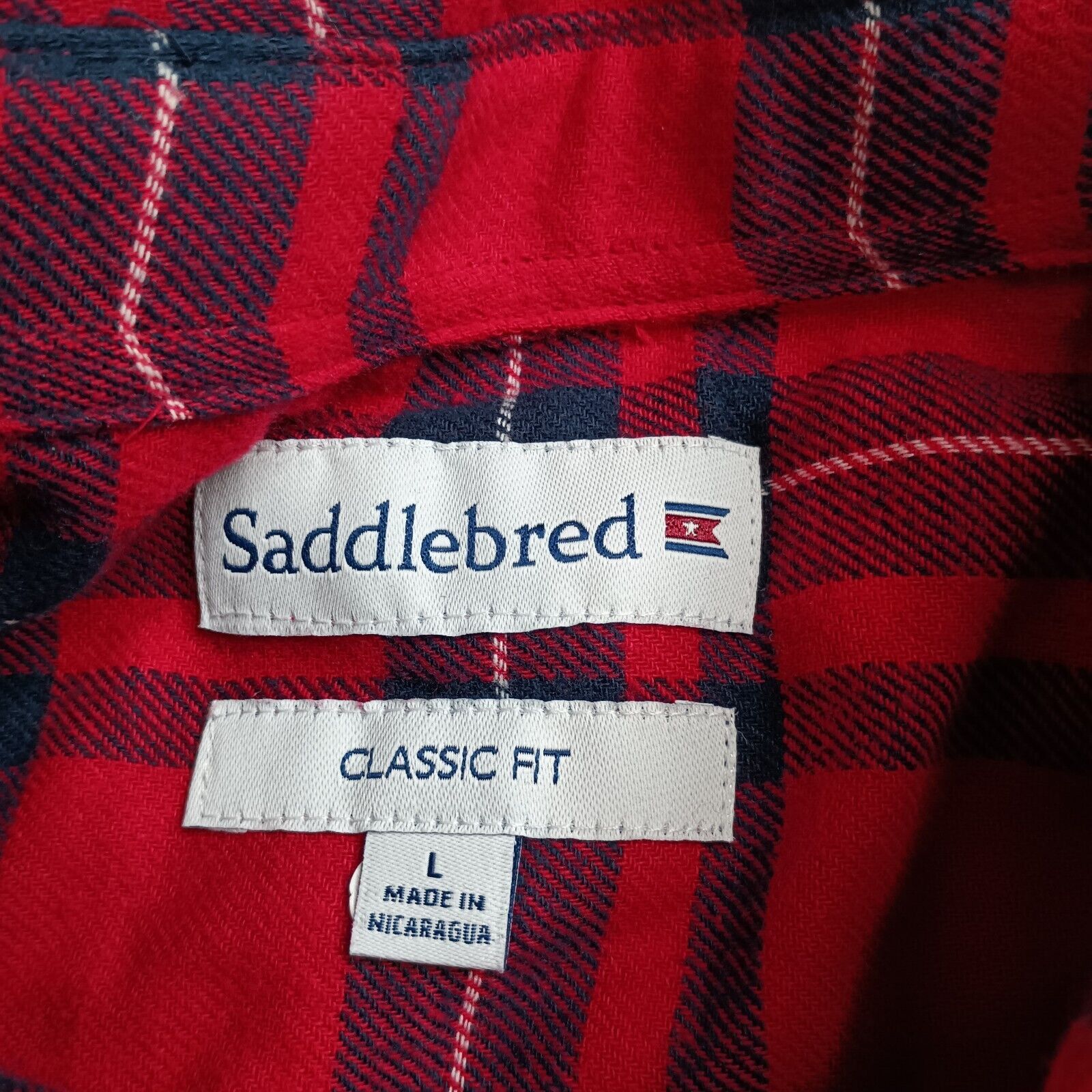 Saddlebred Saddlebred Flannel Shirt Men’s L Red Plaid Classic Fit Size US L / EU 52-54 / 3 - 4 Thumbnail