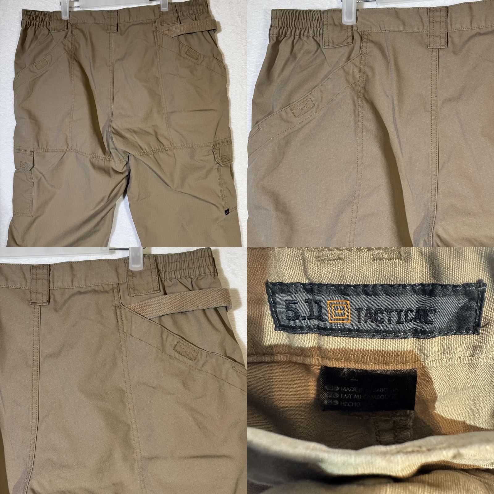 Vintage 5.11 Tactical Pants Mens 42x30 Khaki Taclite Pro Ripstop Cargo Utility Outdoor Size US 42 / EU 58 - 8 Thumbnail