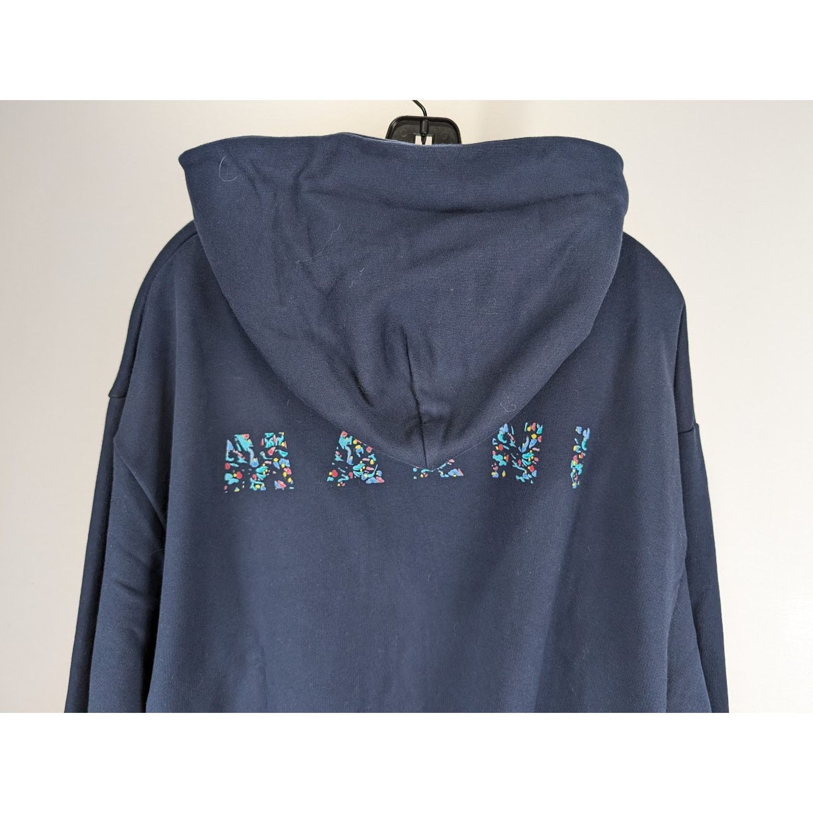 Marni o1rshd1 Floral Logo Loopback Organic Cotton Jersey Hoodie Size US L / EU 52-54 / 3 - 14 Thumbnail