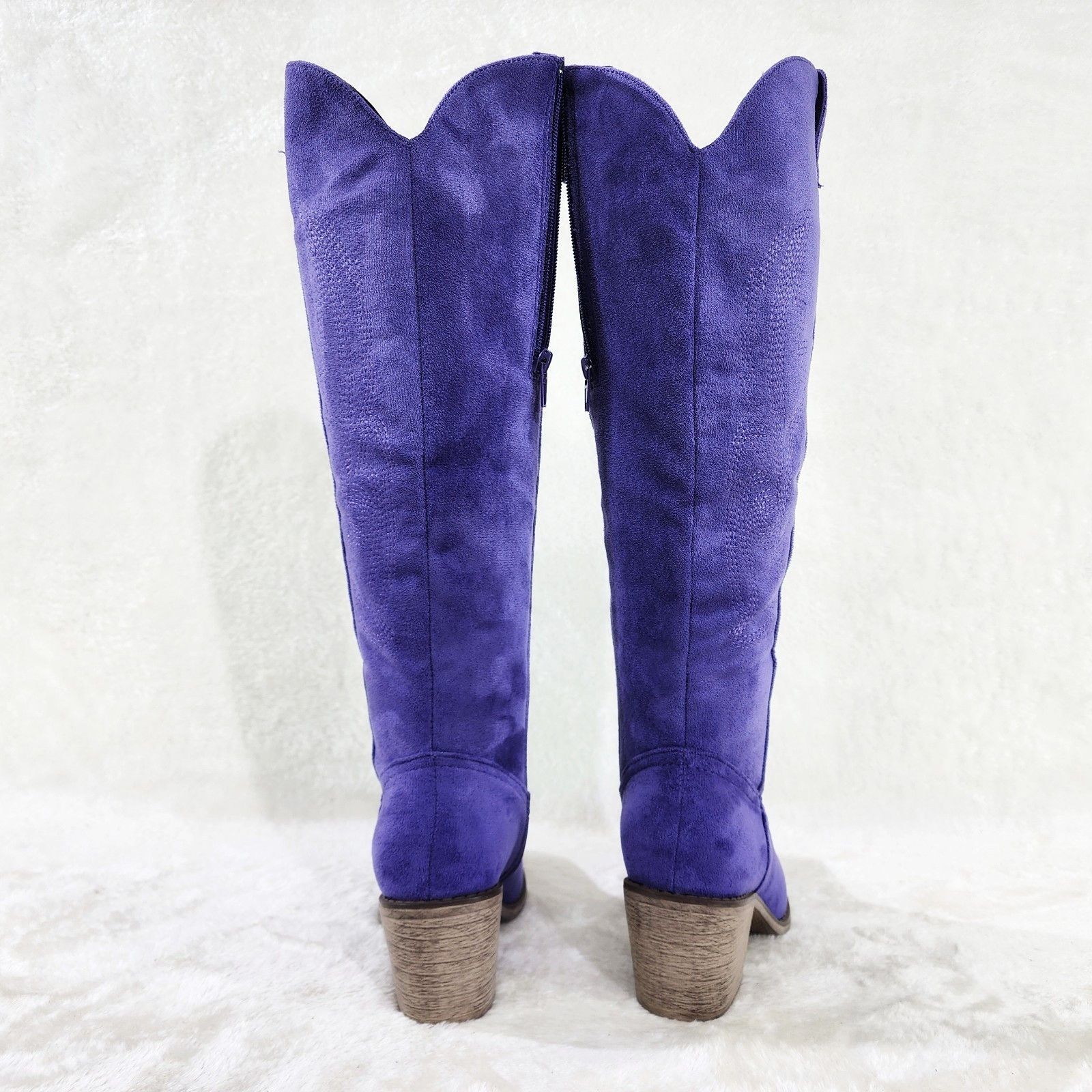 Other Wild Ones Dusty Purple Faux Suede Country Western Cowgirl Kn Size US 11 / IT 41 - 4 Thumbnail