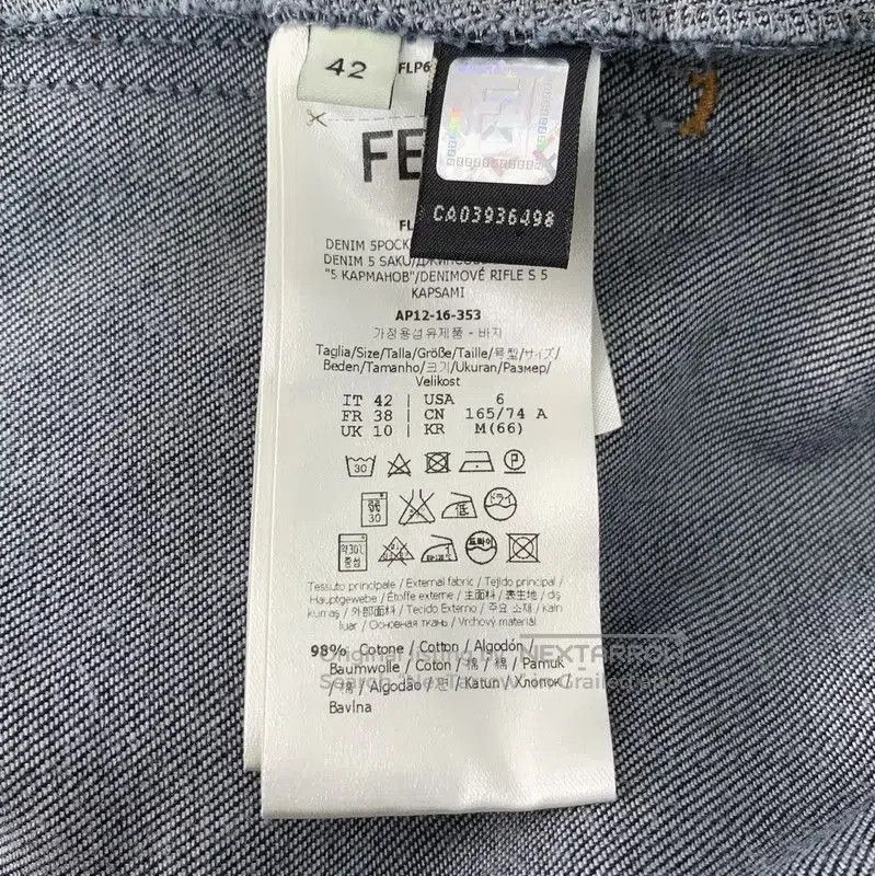 Fendi Fendi Blue Cotton Casual Pants for Women . Size 26" / US 2 / IT 38 - 6 Thumbnail