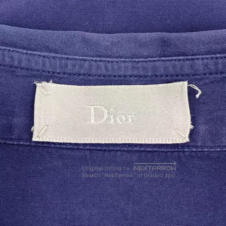 Dior Dior Size 37 Dark blue necklace embroidered cotton lapel lo Size US XXS / EU 40 - 5 Thumbnail