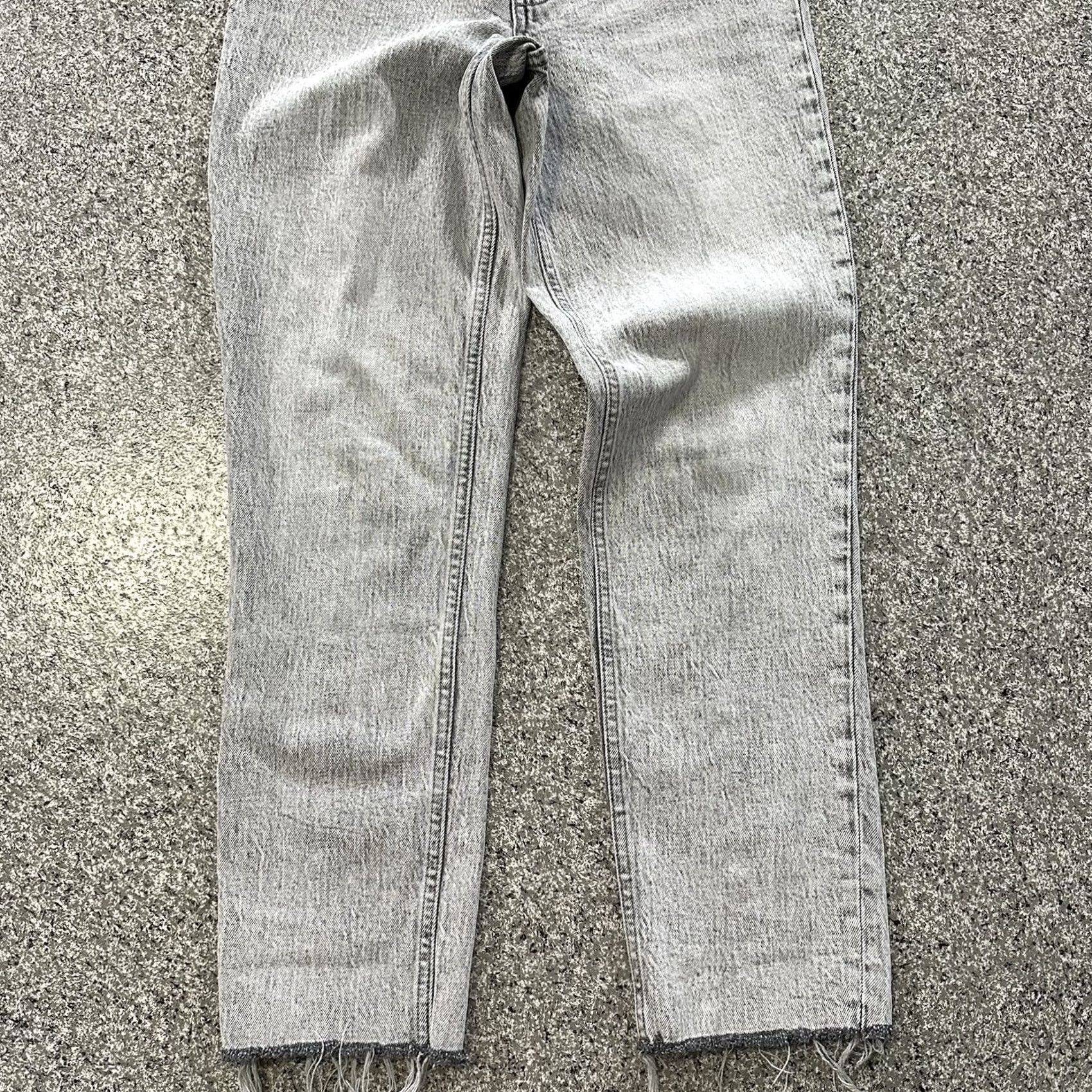 Vintage Aeropostale Jeans Women 2 26x28 High Rise Mom Jean Aero Raw Hem Gray Size 26" / US 2 / IT 38 - 3 Thumbnail