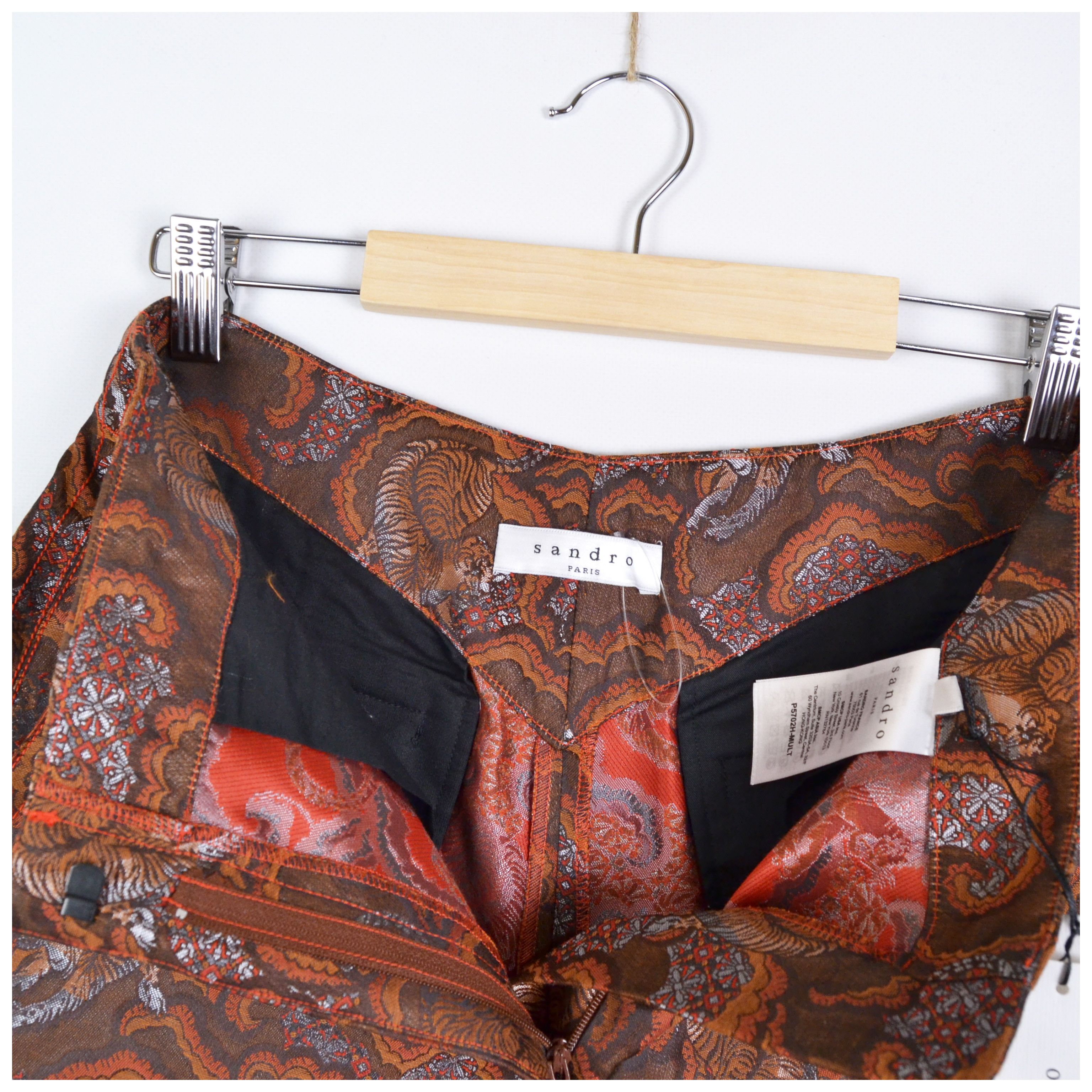 Japanese Brand × Sandro Sandro Chinagirl Multicolore Tiger Printed Japanese Shorts Size 28" / US 6 / IT 42 - 12 Thumbnail