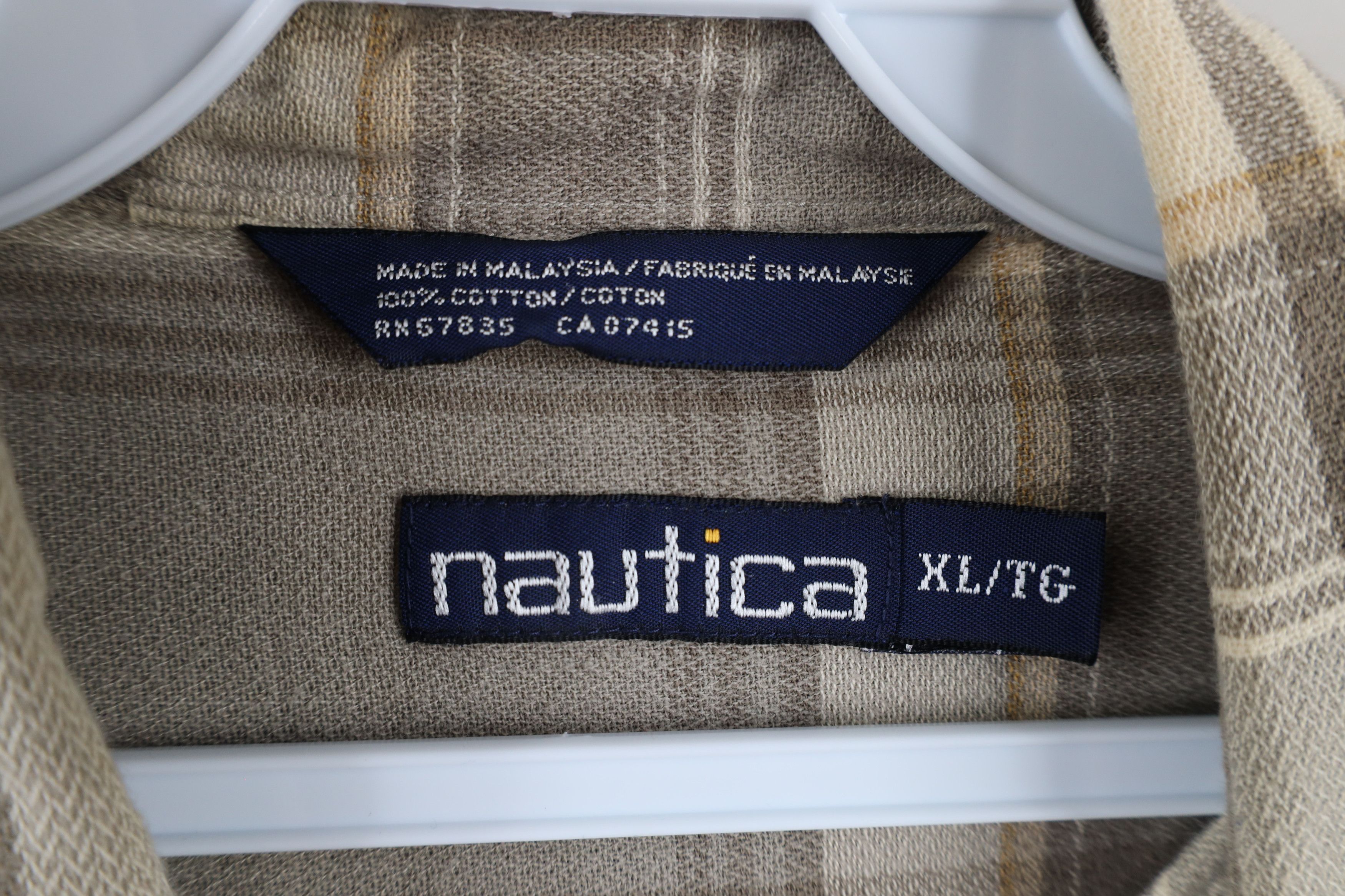Nautica × Vintage Vintage 90s Nautica Fit Short Sleeve Collared Button Shirt Size US XL / EU 56 / 4 - 9 Thumbnail