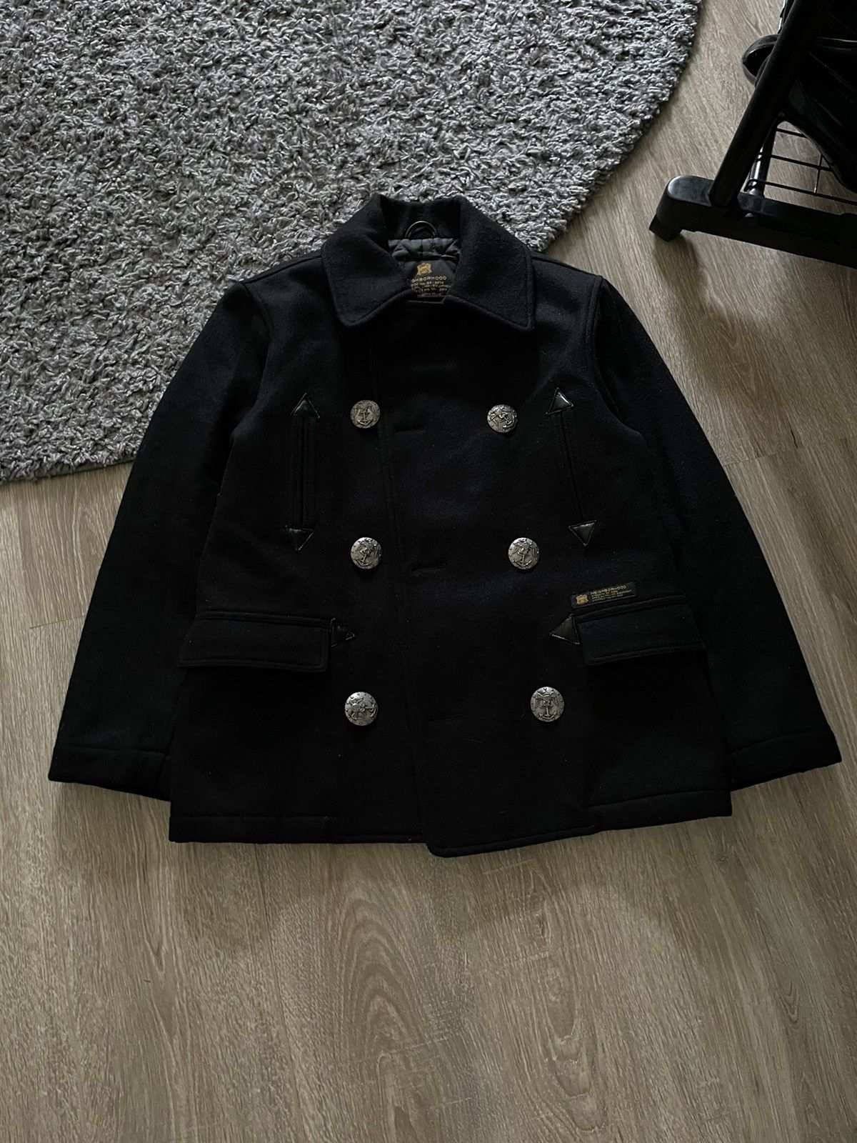 Japanese Brand × Neighborhood 🇯🇵Rare Neighborhood Wool Double Button Japanese Coat Jacket Size US S / EU 44-46 / 1 - 1 Thumbnail