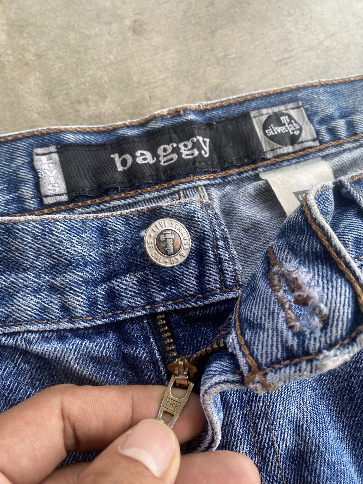Levi's × Vintage Silver Tab Baggy Jeans Levis Vintage Denim Size US 38 / EU 54 - 10 Thumbnail