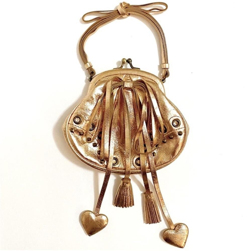 Designer Isabella Fiore Minibag Metallic Rose Gold Leather Size ONE SIZE - 1 Thumbnail