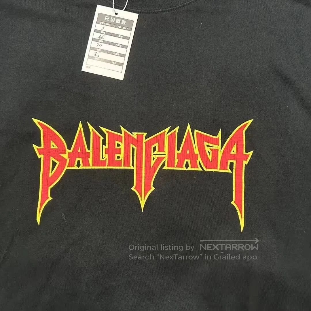 Balenciaga Balenciaga Rock Print Logo Short Sleeve Tee. Size US L / EU 52-54 / 3 - 5 Thumbnail